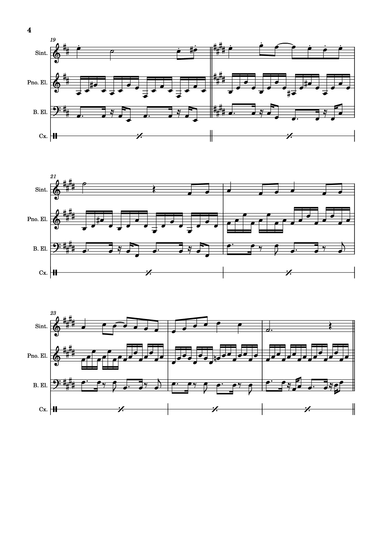 Page 4 of Sheet music PDF Piano Guitar Tab Athletic theme Piano - Kazumi Totaka
