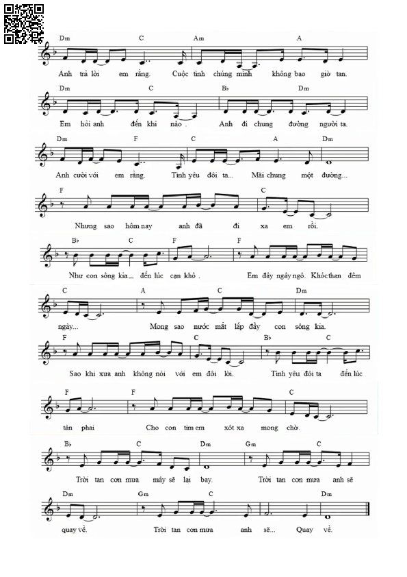 Page 2 of Sheet music PDF Hãy trả lời em - Tuấn Nghĩa