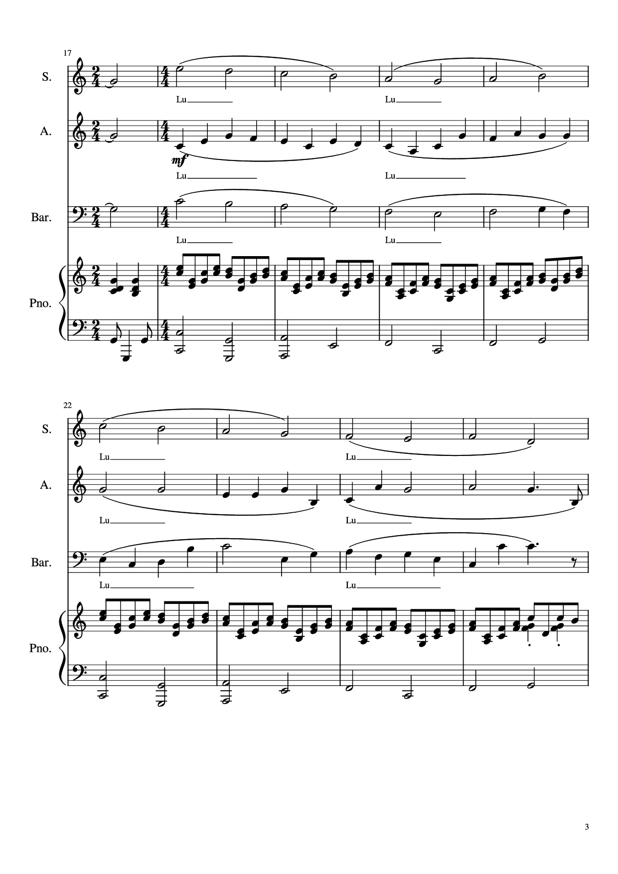 Page 3 of Sheet music PDF Piano 風吹雞蛋殼 Winds Scatter the Eggshells Piano - Undefined