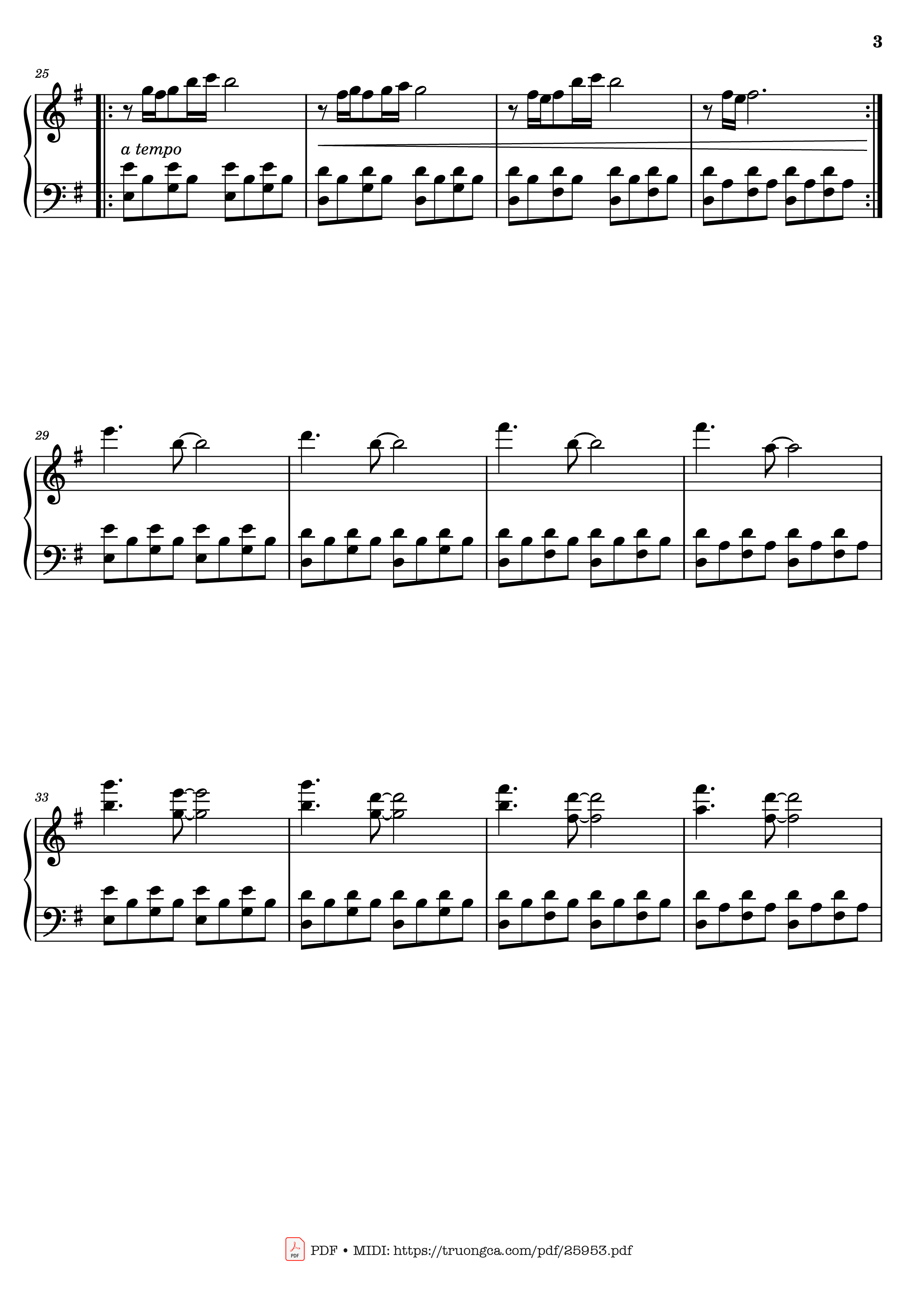 Page 3 of Sheet music PDF Piano Comptine d