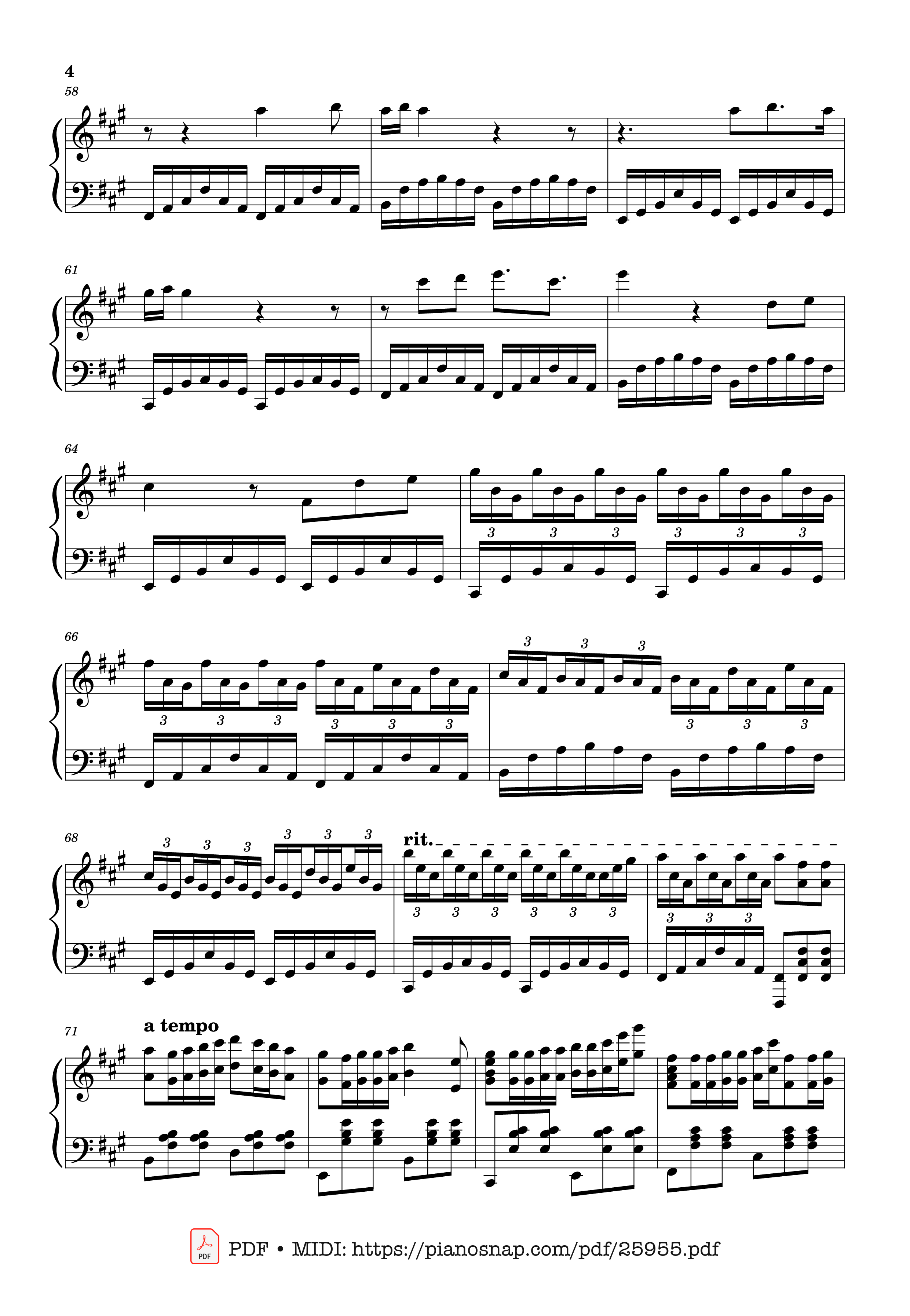 Page 4 of Sheet music PDF Piano Die with a smile Piano - Lady Gaga/Bruno Mars