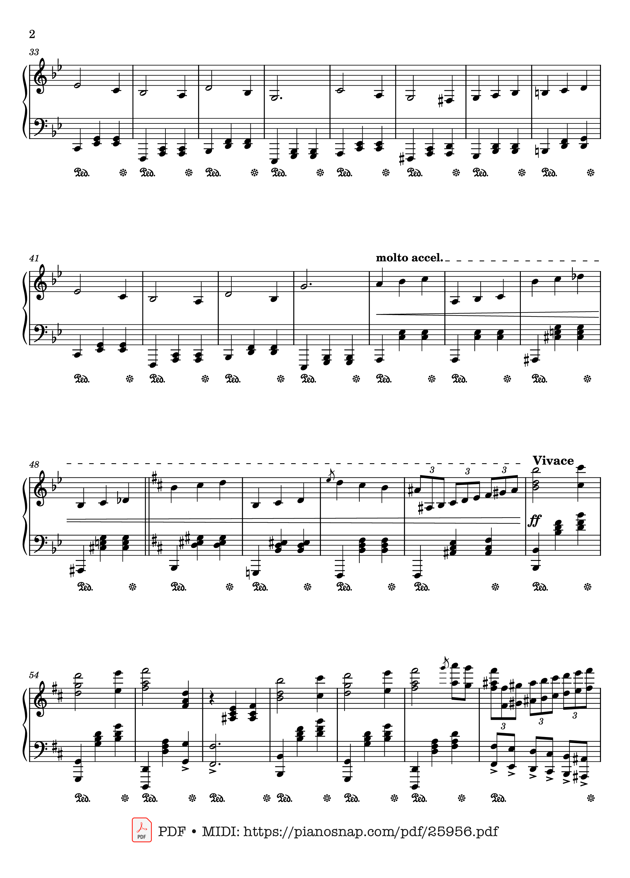 Page 2 of Sheet music PDF Piano Enemies to Lovers Piano - Joshua Kyan. Aalampour