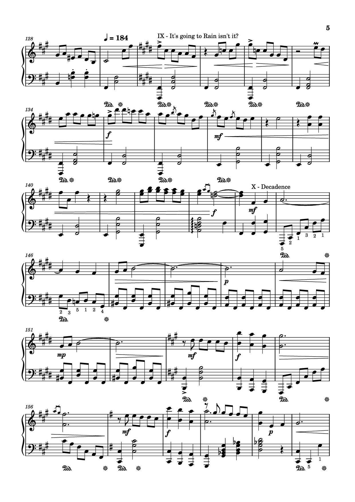 Page 5 of Sheet music PDF Piano Fontaine Theme Piano - Comp.Yu-Peng Chen