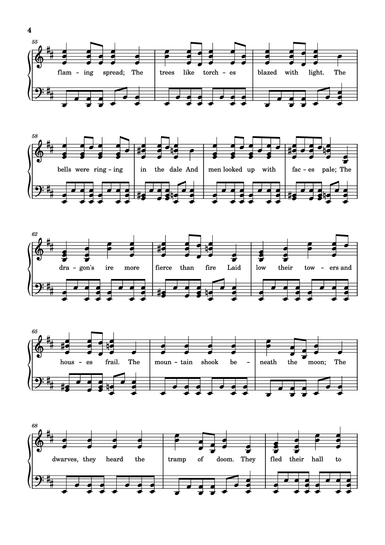Page 4 of Sheet music PDF Over the Misty Mountains Cold Piano - Music Bee