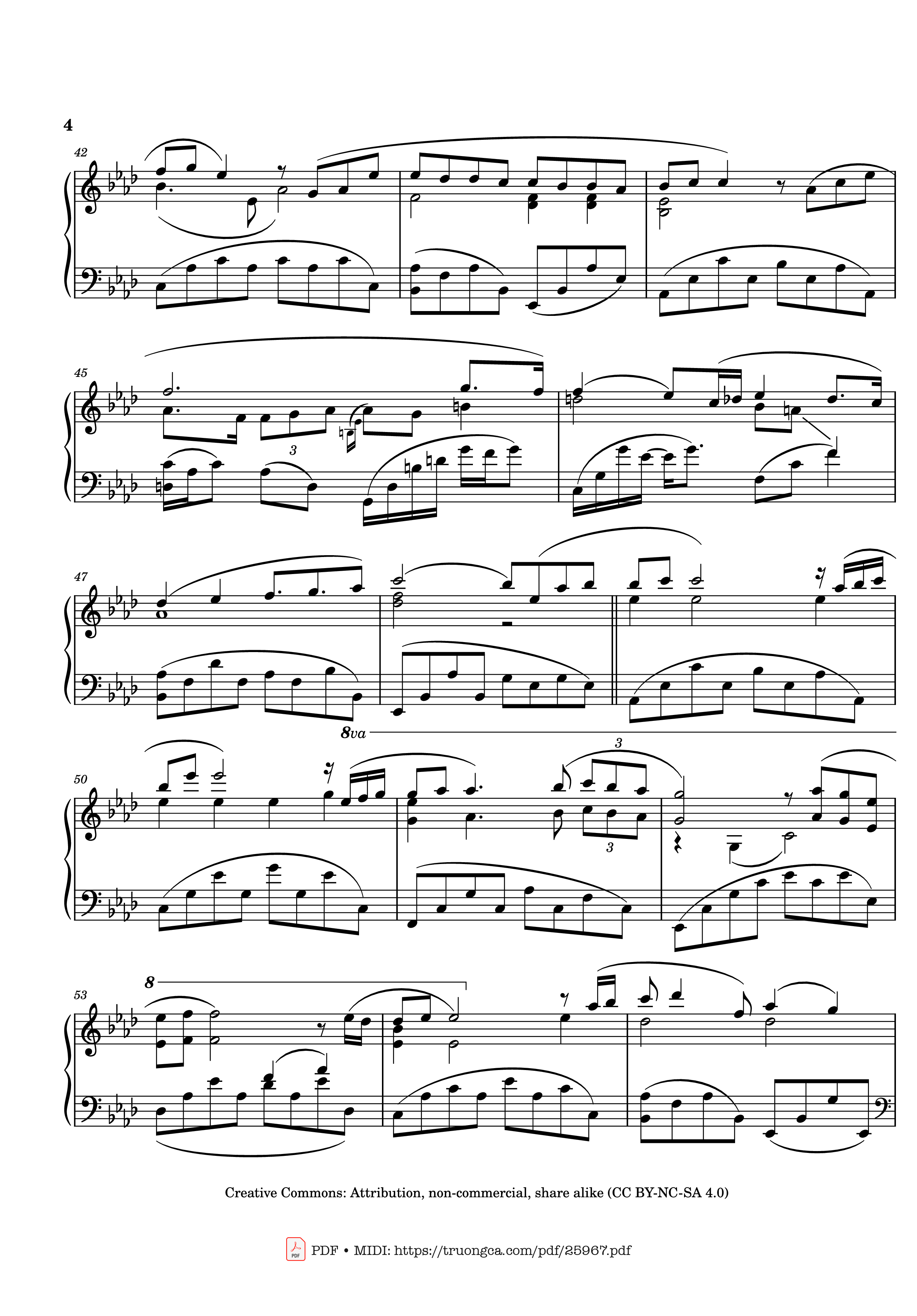 Page 4 of Sheet music PDF Piano Kiss The Rain Piano - Yiruma