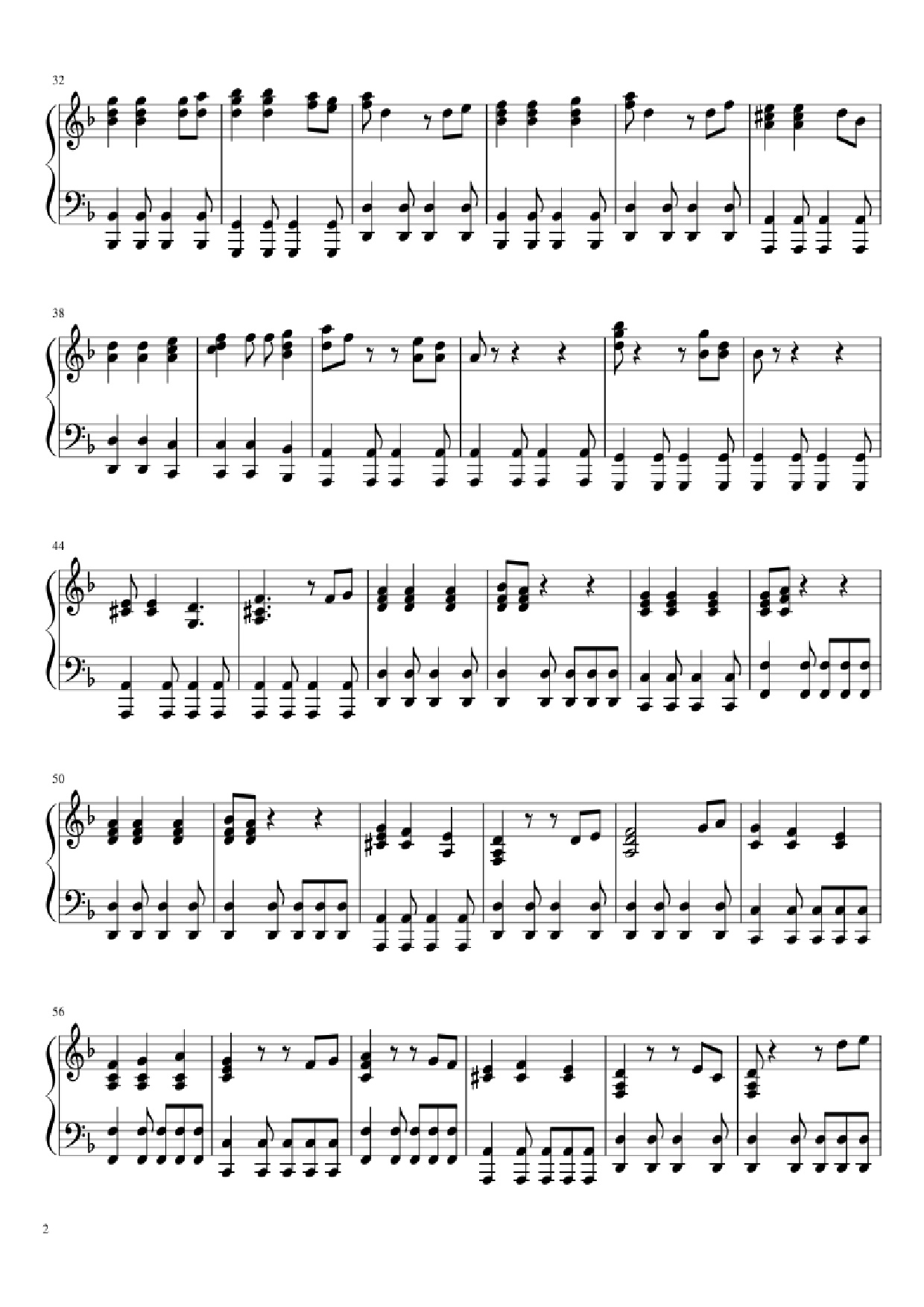 Page 2 of Sheet music PDF Piano He