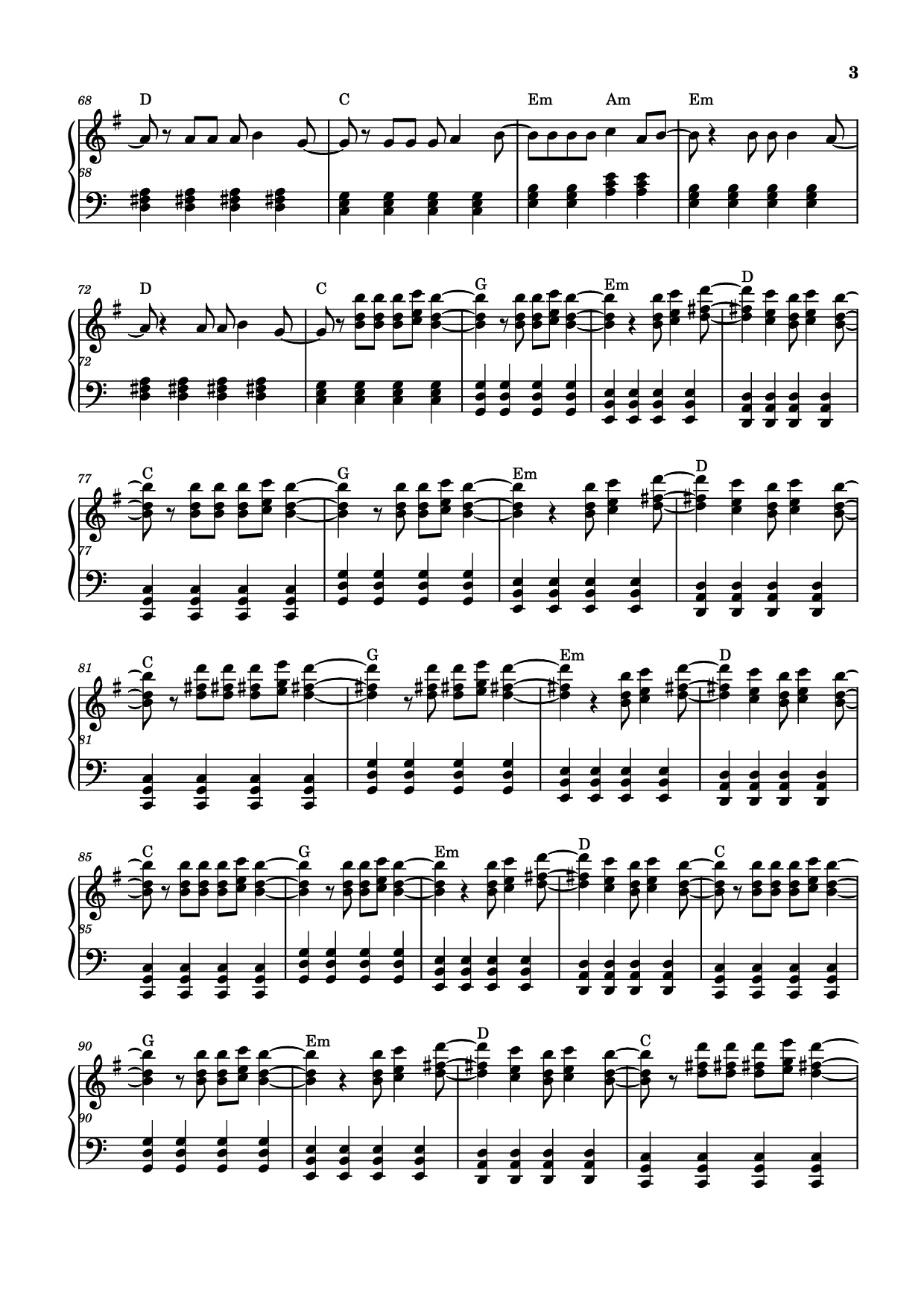 Page 3 of Sheet music PDF Piano Another love Piano - Tom Odell