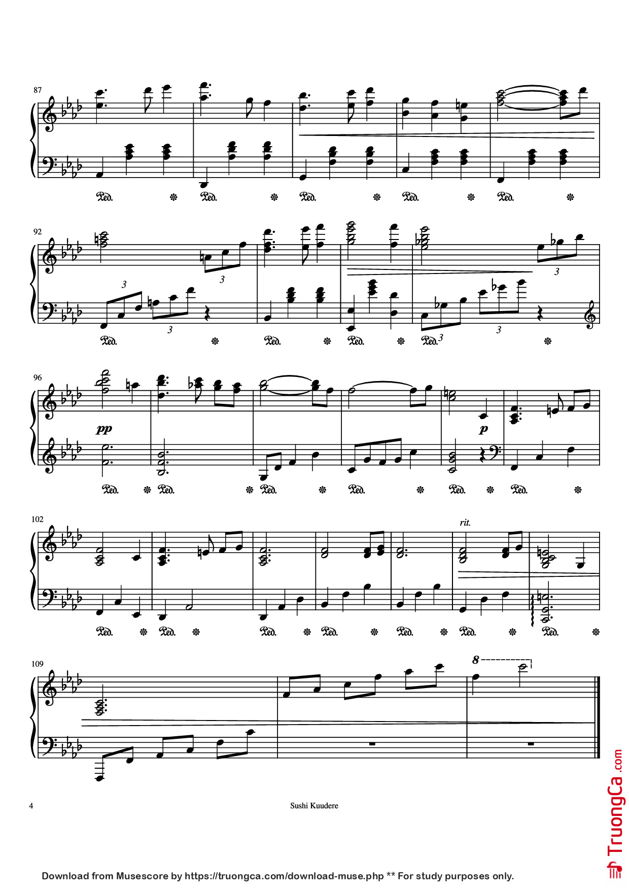 Page 4 of Sheet music PDF Piano Trisha