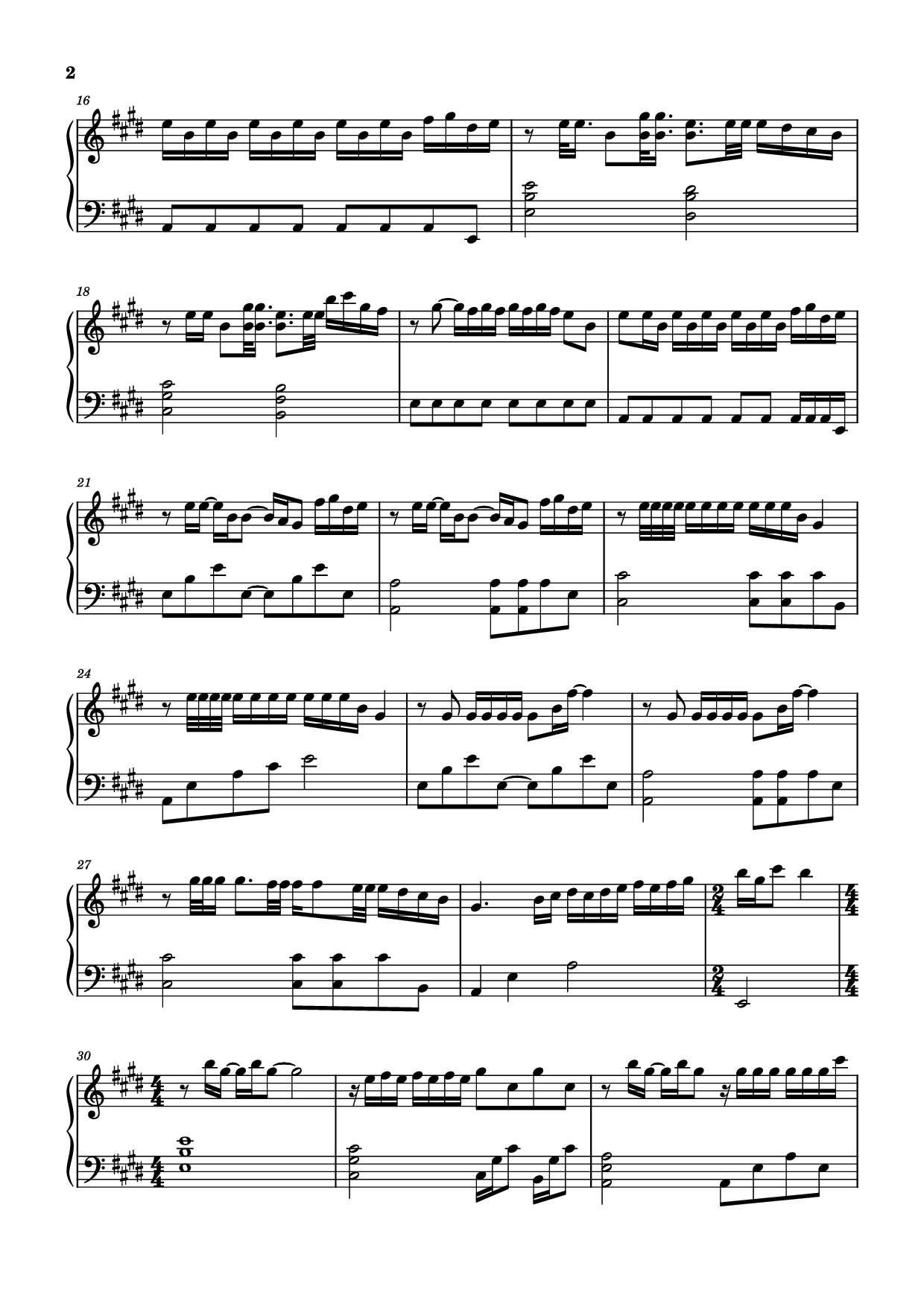 Page 2 of Sheet music PDF Piano 在干嘛呀 Piano - 虞书欣