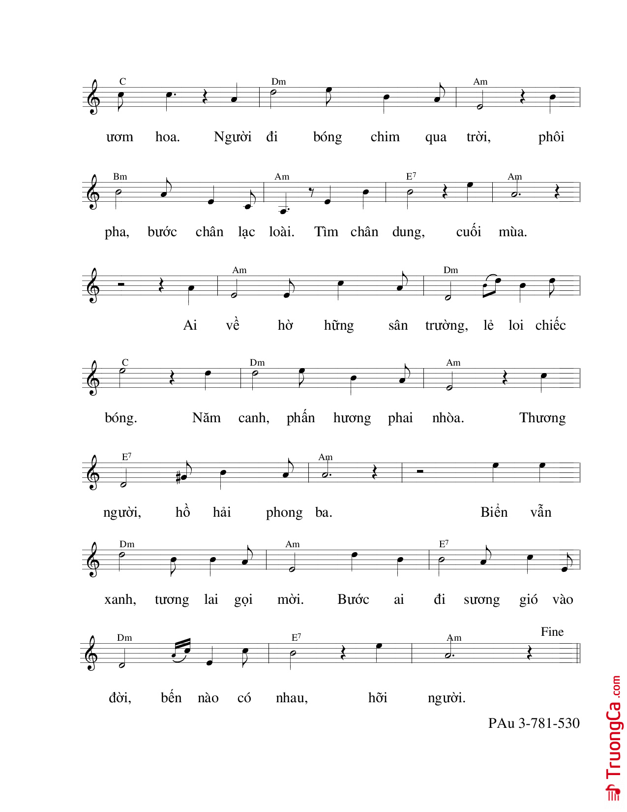 Page 2 of Sheet music PDF Cuối mùa - Ngô Đạo
