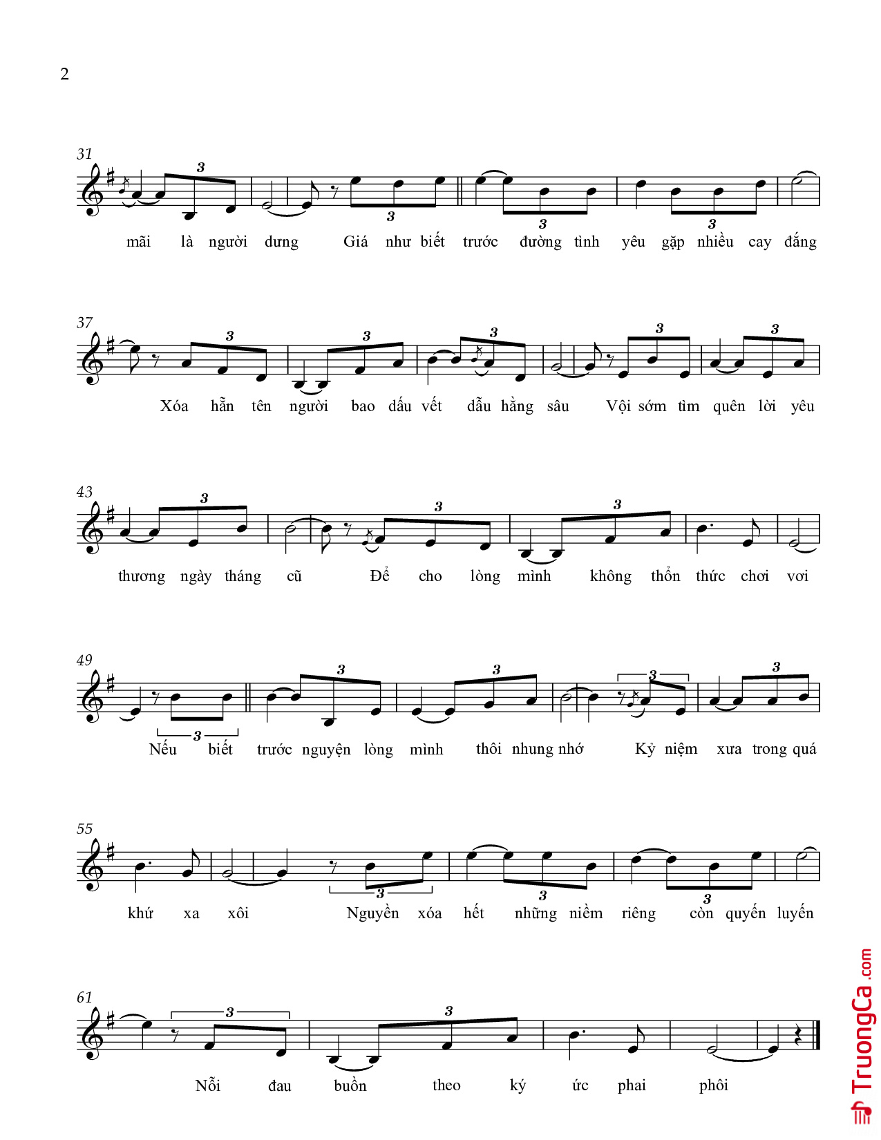 Page 2 of Sheet music PDF Ký ức phai phôi - Nguyễn Đình Hòa