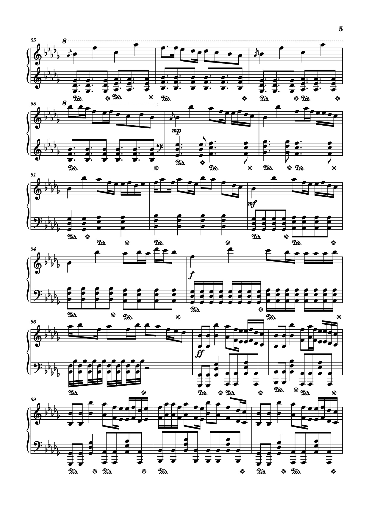 Page 5 of Sheet music PDF Piano Time Leaper Piano - Original by Hinkik