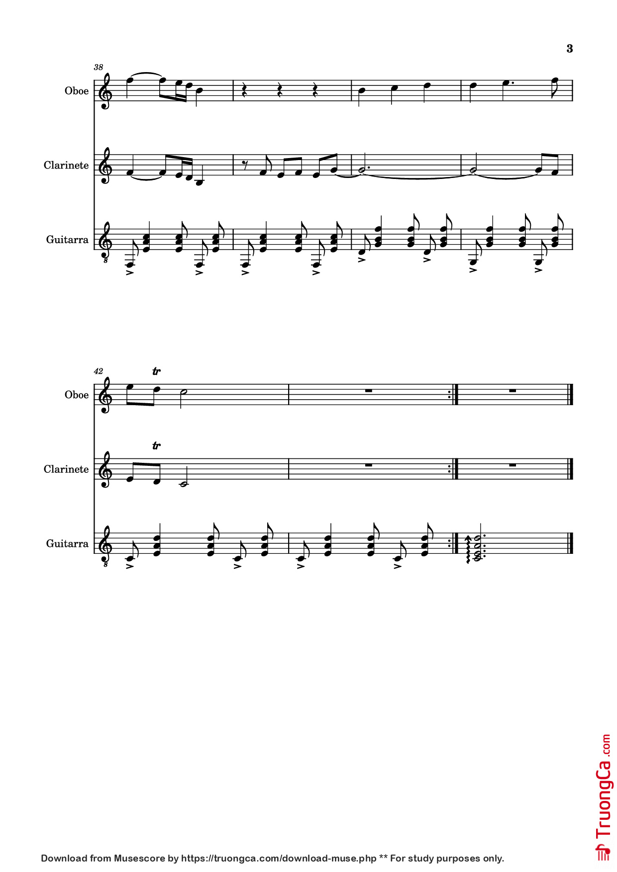 Page 3 of Sheet music PDF Guitar Tab Cucurrucucú Paloma Guitar TAB - Tomás Méndez / Arr: Jose Ossorio