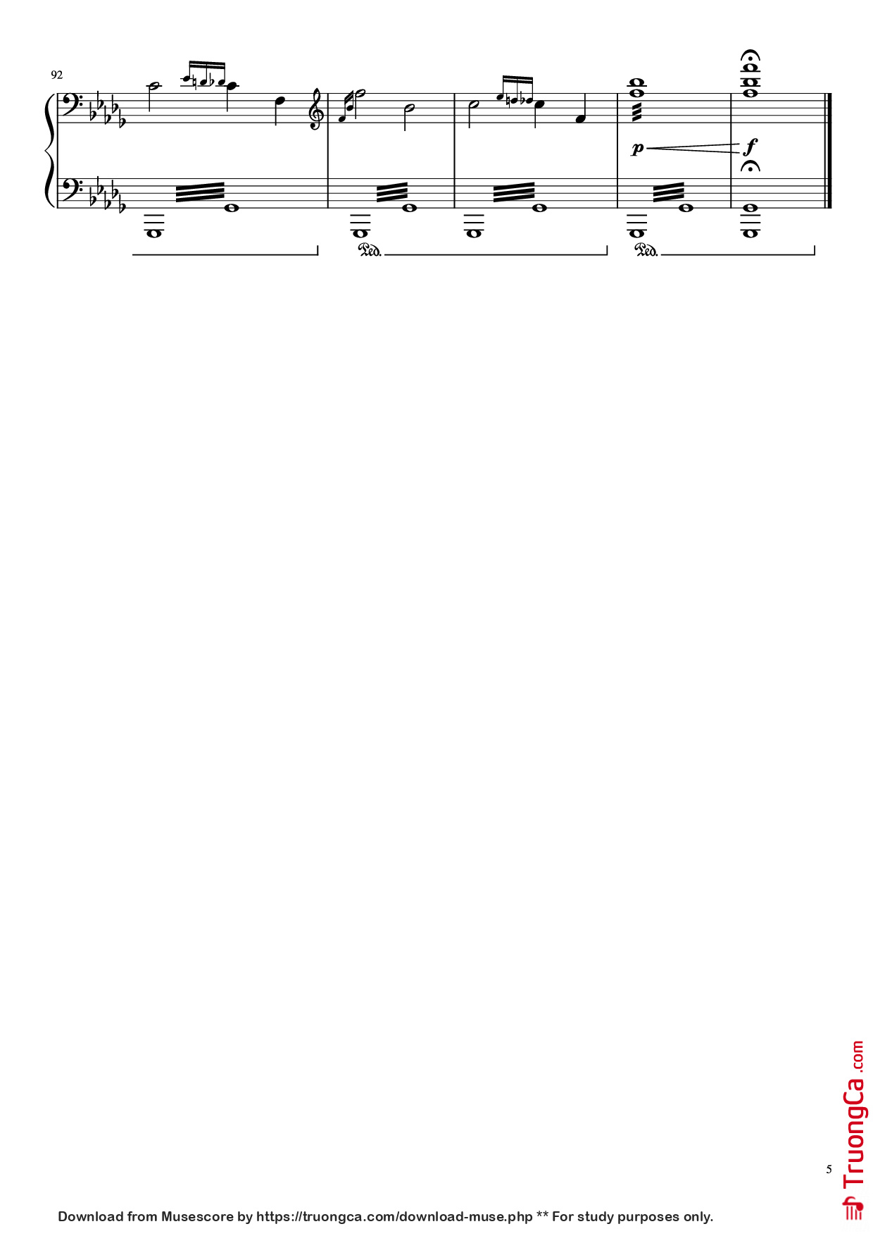 Page 5 of Sheet music PDF 圣诞快乐劳伦斯先生 Piano - 坂本龍一