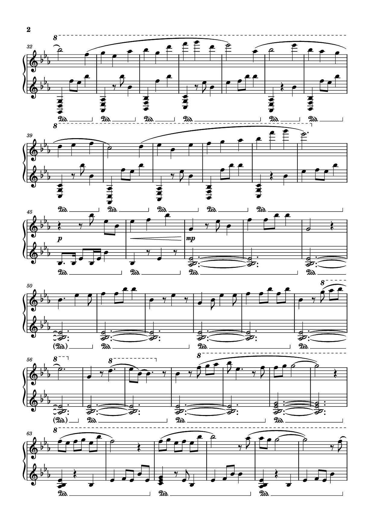 Page 2 of Sheet music PDF Piano Apathy - Umineko Piano - Arr: Daniel Duro Soto