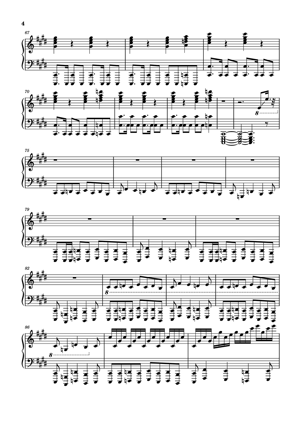 Page 4 of Sheet music PDF Piano Miragecoordinator Piano - Arranged by Aero