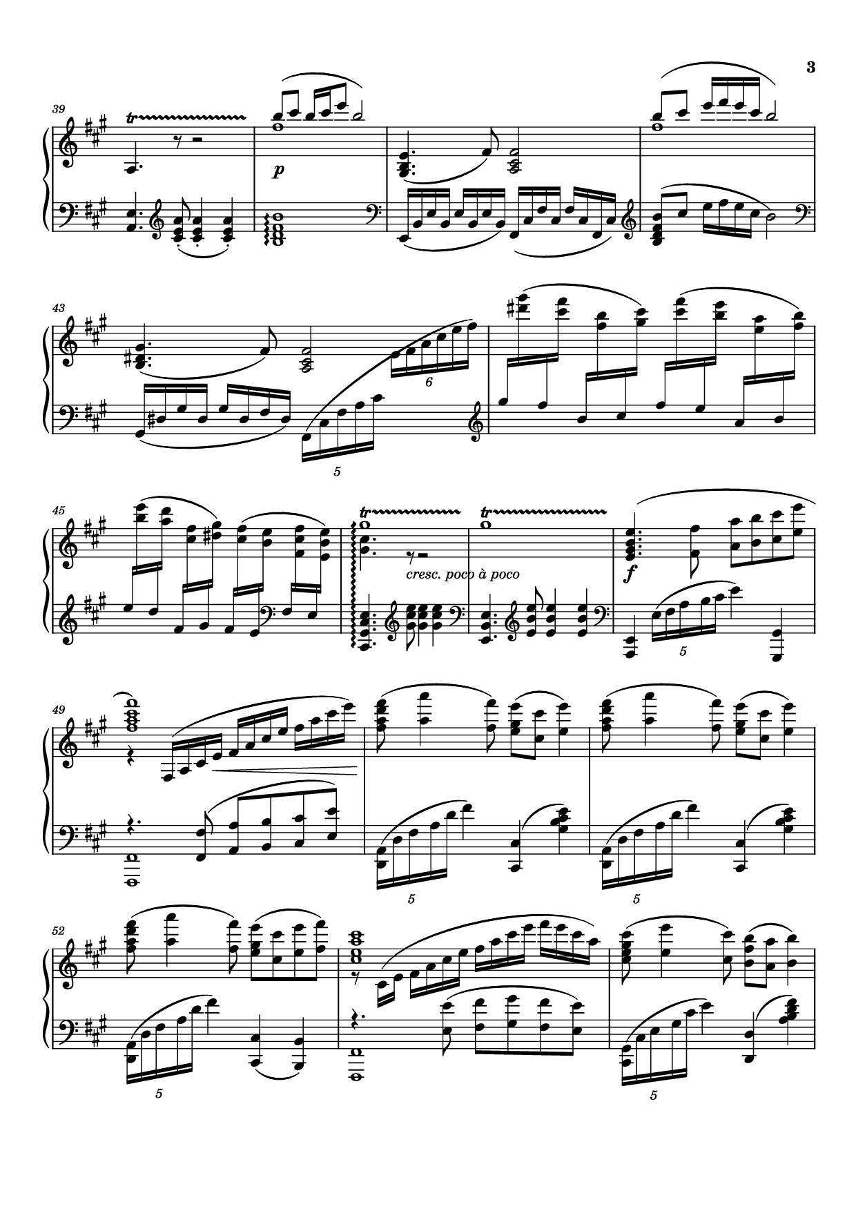 Page 3 of Sheet music PDF Piano Silver Clouds Chasing the Moon Piano - Wang Jian Zhong