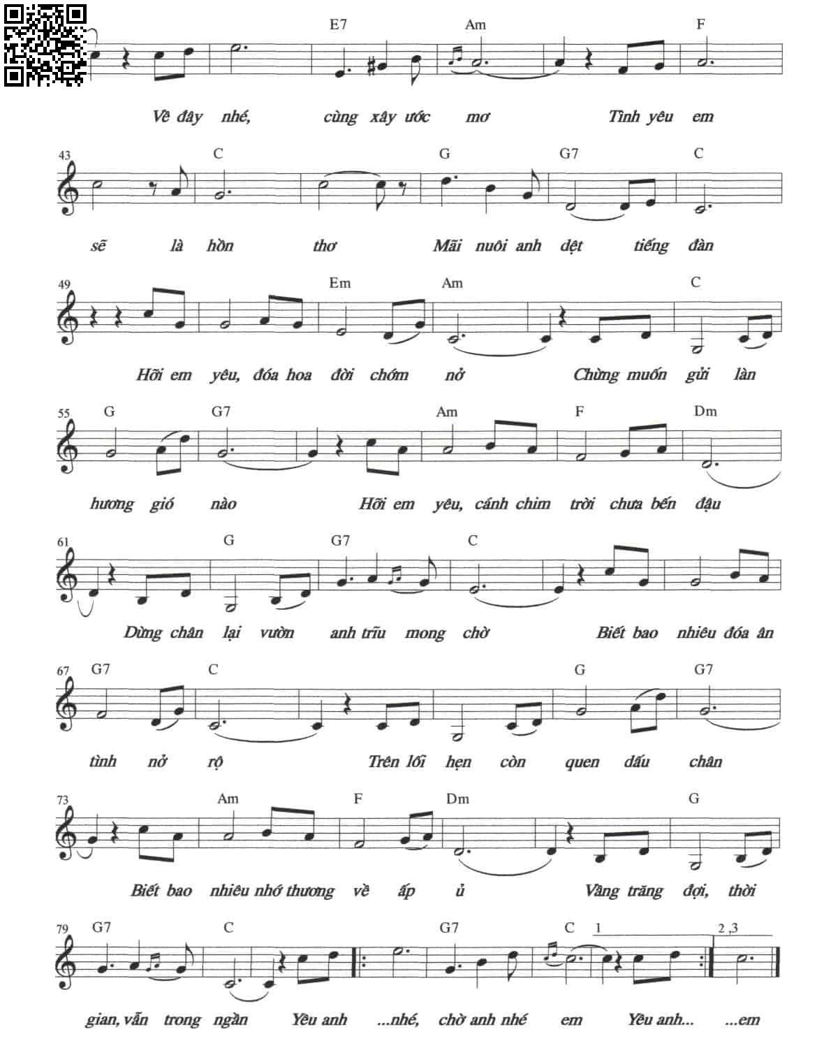 Page 2 of Sheet music PDF Hãy yêu anh - Nguyễn Trương Hà Phương