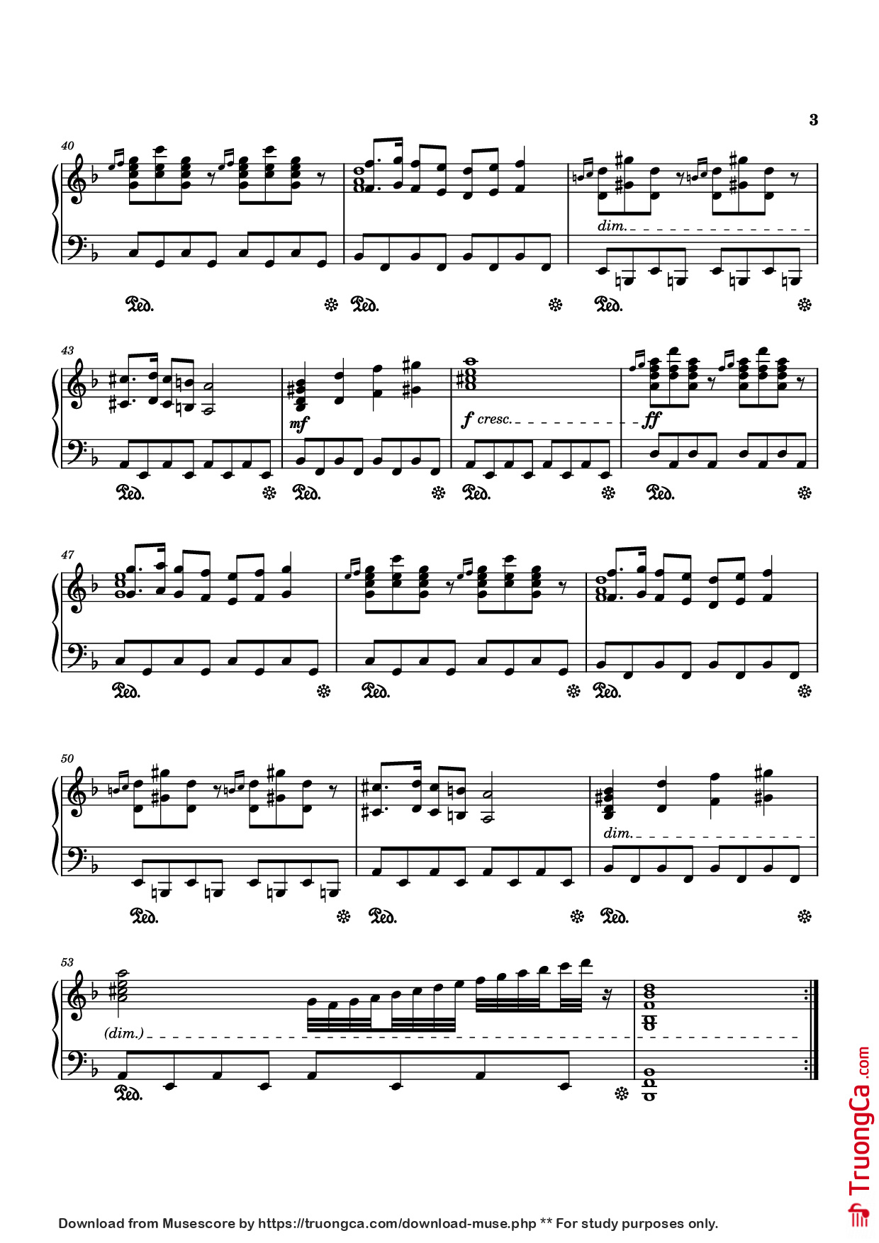 Page 3 of Sheet music PDF Piano Frozen Hillside Piano - AnthonyEl