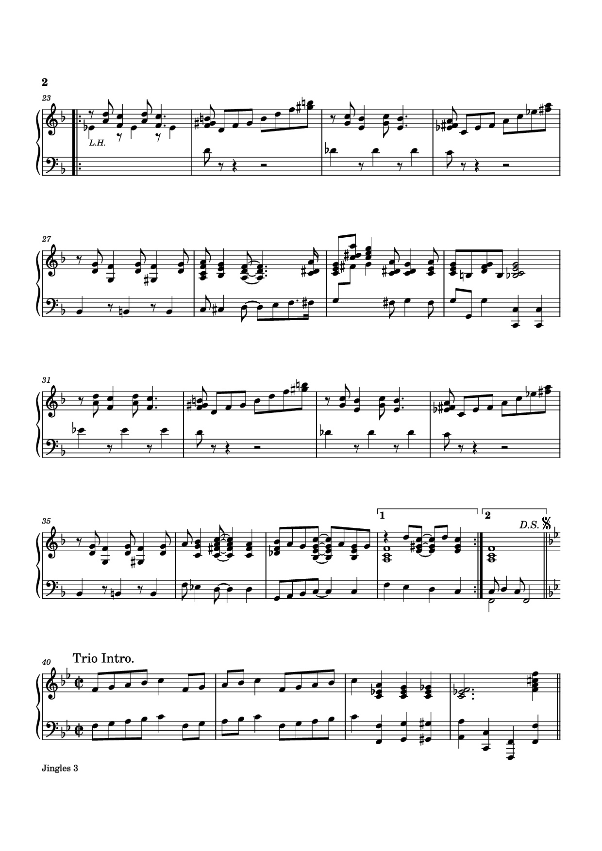 Page 2 of Sheet music PDF Piano JINGLES Piano - JAS. P. JOHNSON