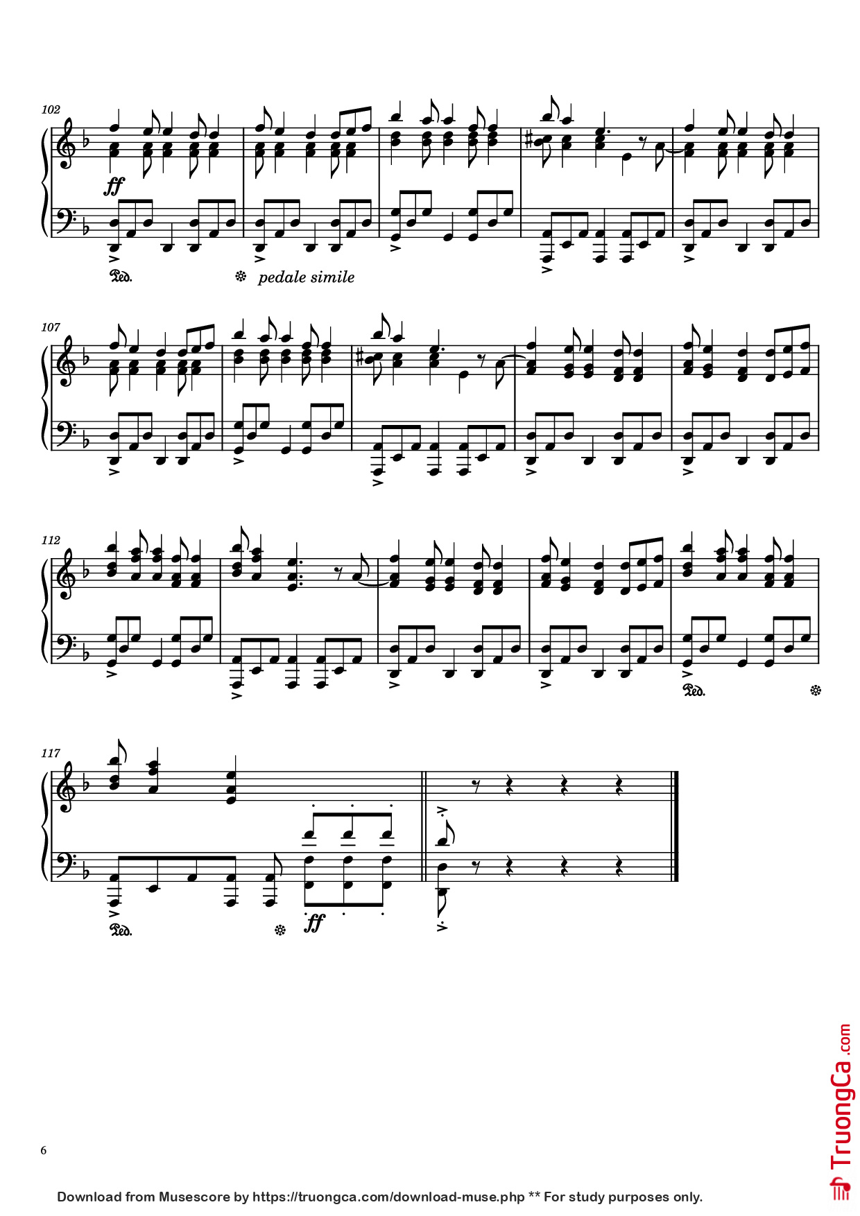 Page 6 of Sheet music PDF Piano Кукла колдуна Piano - Король и шут (The King and the Jester