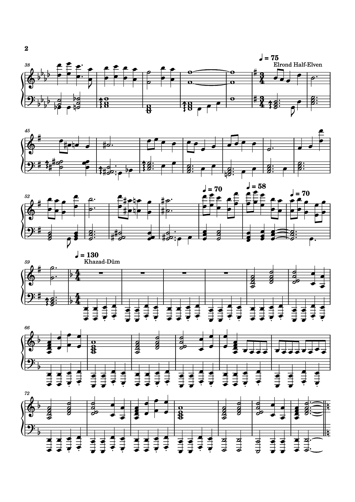 Page 2 of Sheet music PDF Piano The Lord of the Rings: The Rings of Power Medley Piano - Bear McCreary