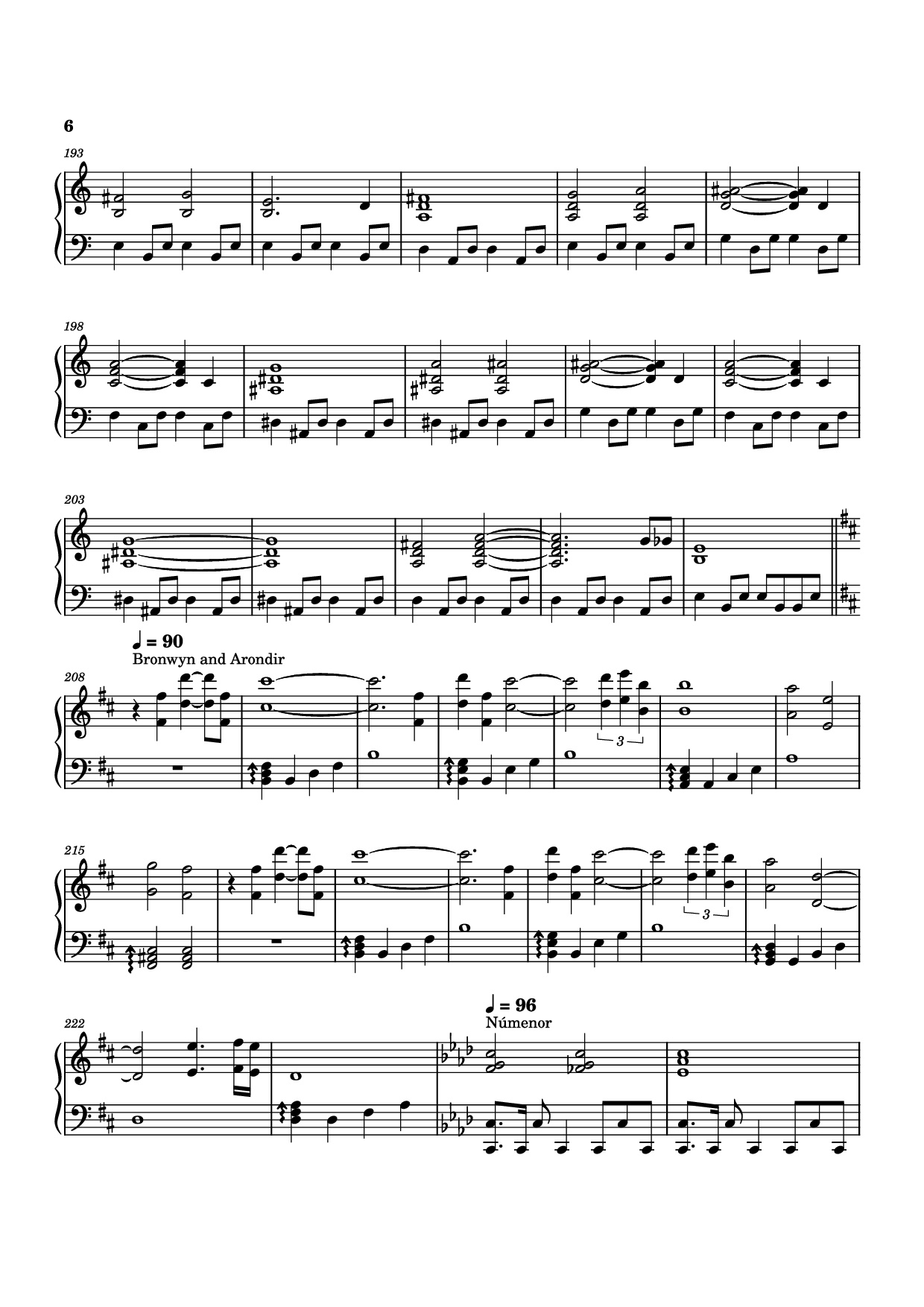 Page 6 of Sheet music PDF Piano The Lord of the Rings: The Rings of Power Medley Piano - Bear McCreary
