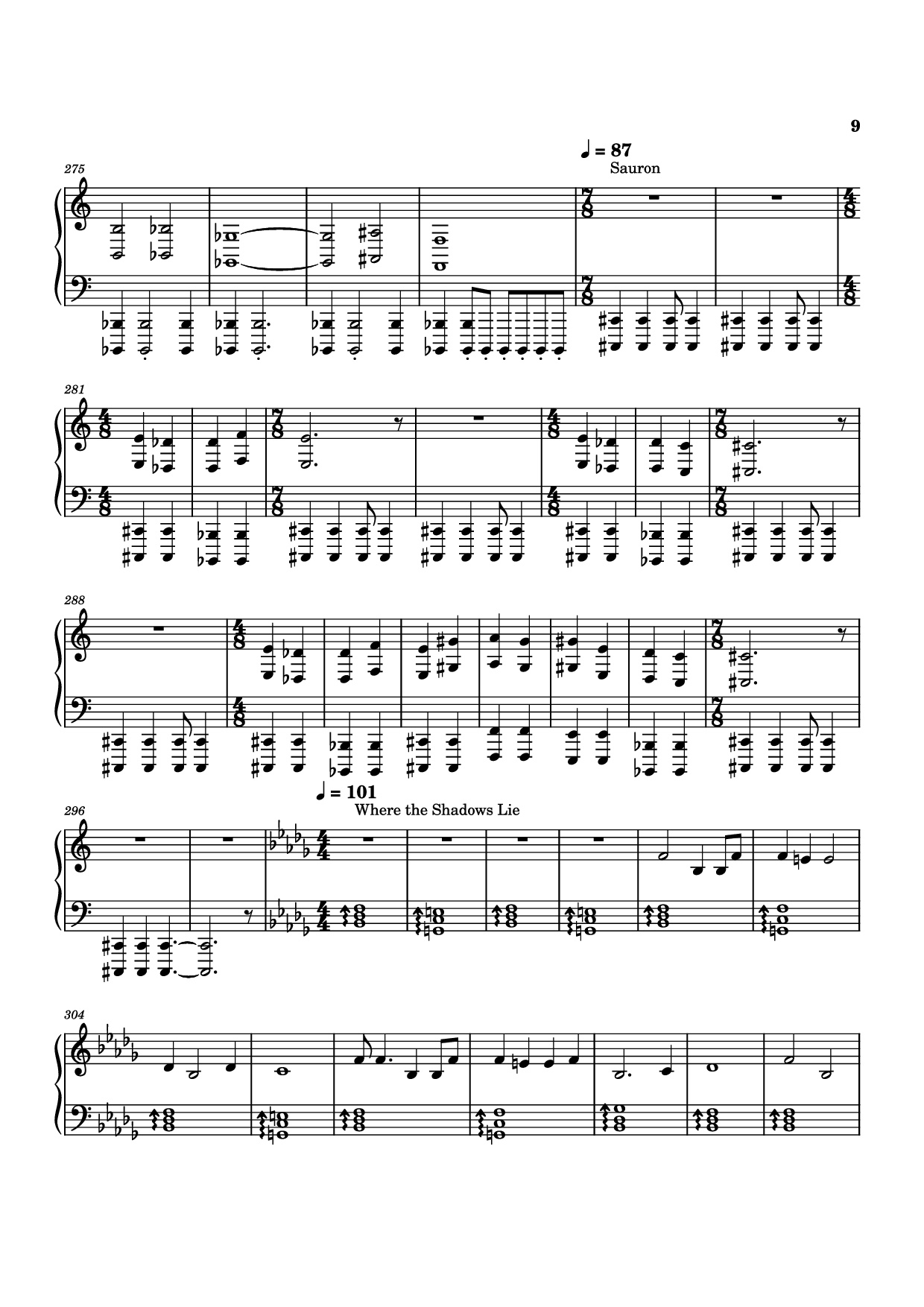 Page 9 of Sheet music PDF Piano The Lord of the Rings: The Rings of Power Medley Piano - Bear McCreary