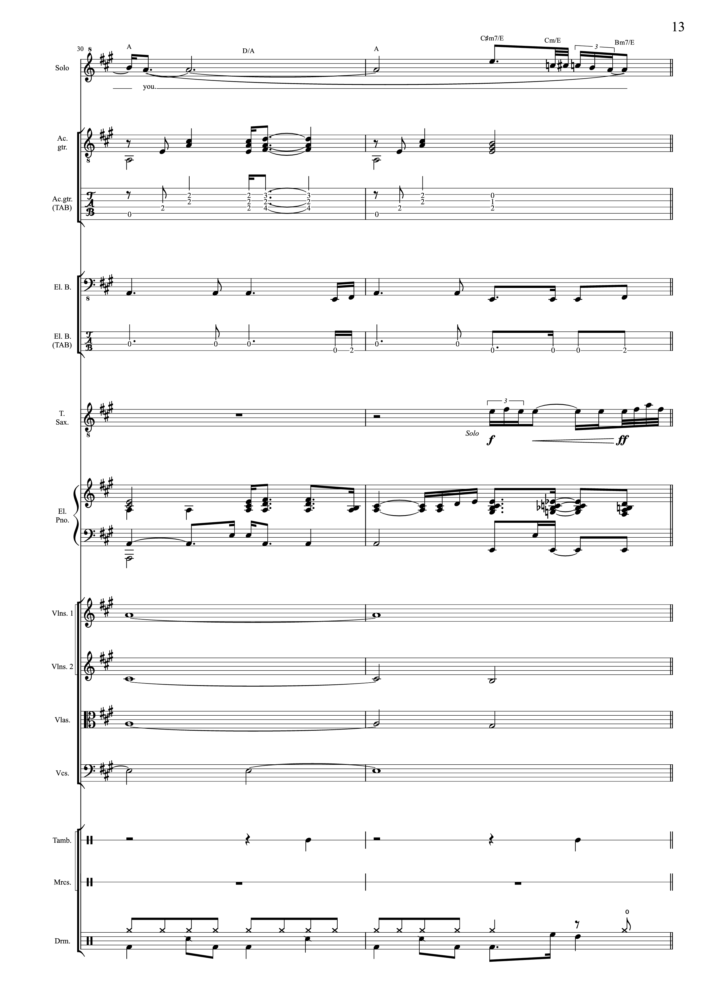 Page 13 of Sheet music PDF I Will Always Love You (Choral orchestral) - D. Parton