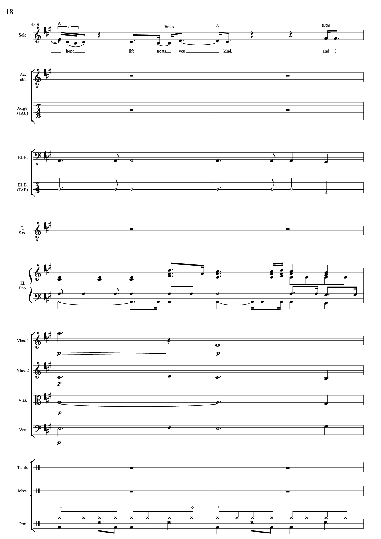 Page 18 of Sheet music PDF I Will Always Love You (Choral orchestral) - D. Parton