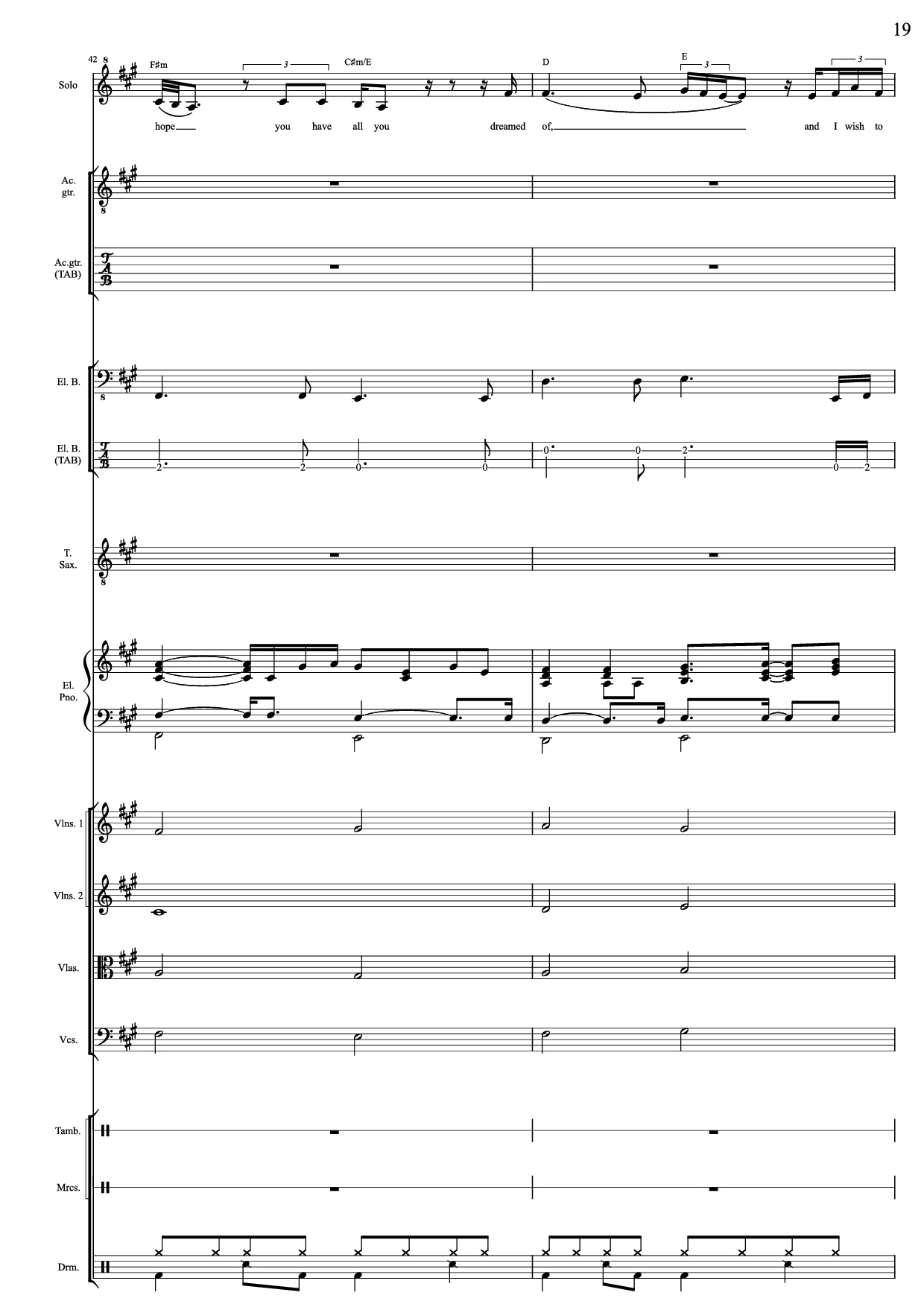 Page 19 of Sheet music PDF I Will Always Love You (Choral orchestral) - D. Parton