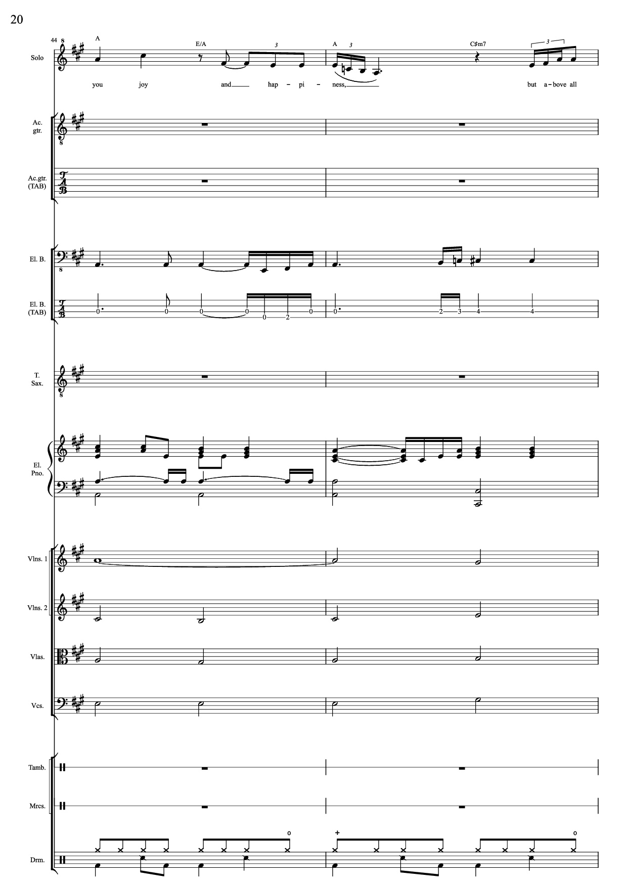 Page 20 of Sheet music PDF I Will Always Love You (Choral orchestral) - D. Parton