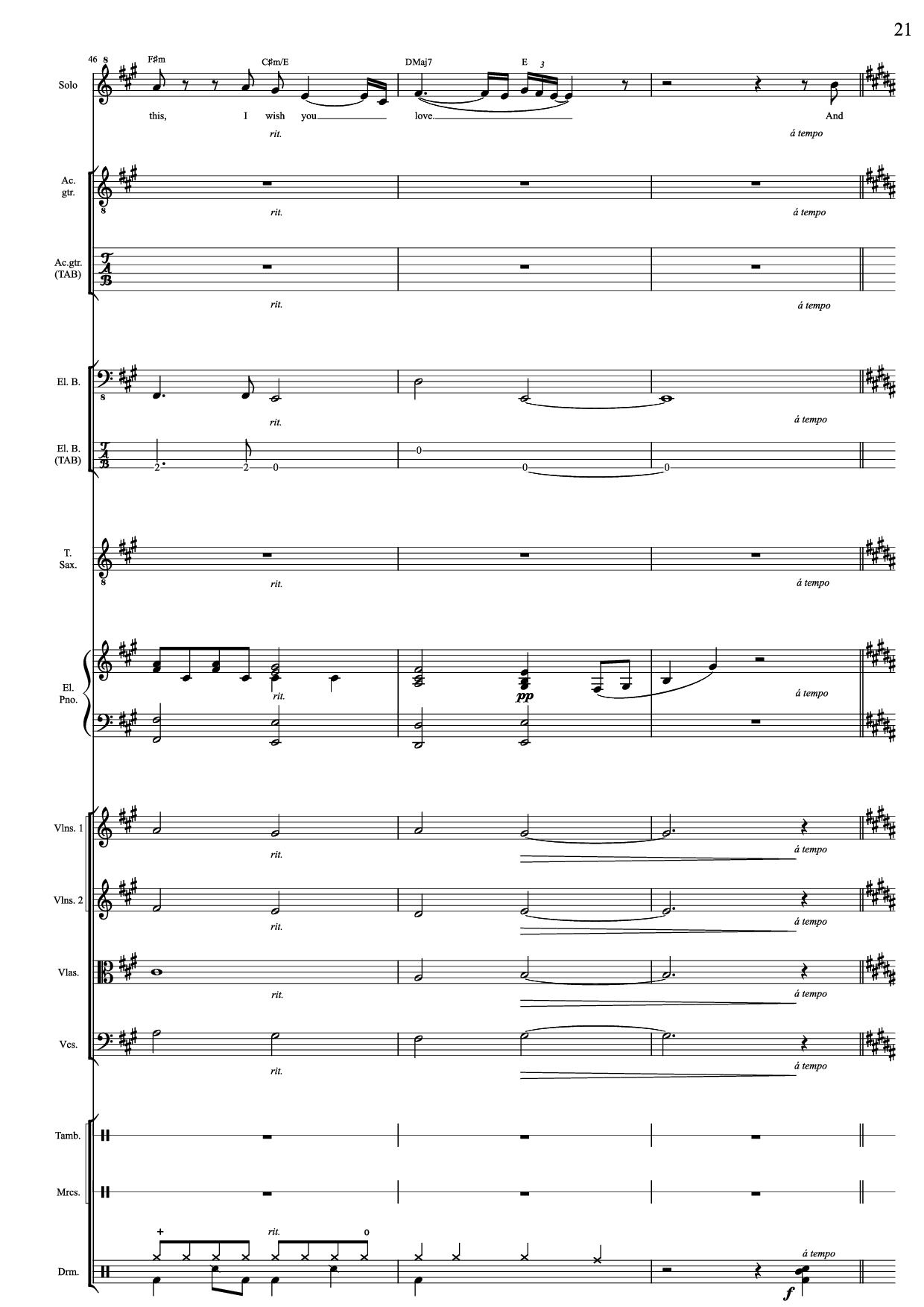 Page 21 of Sheet music PDF I Will Always Love You (Choral orchestral) - D. Parton