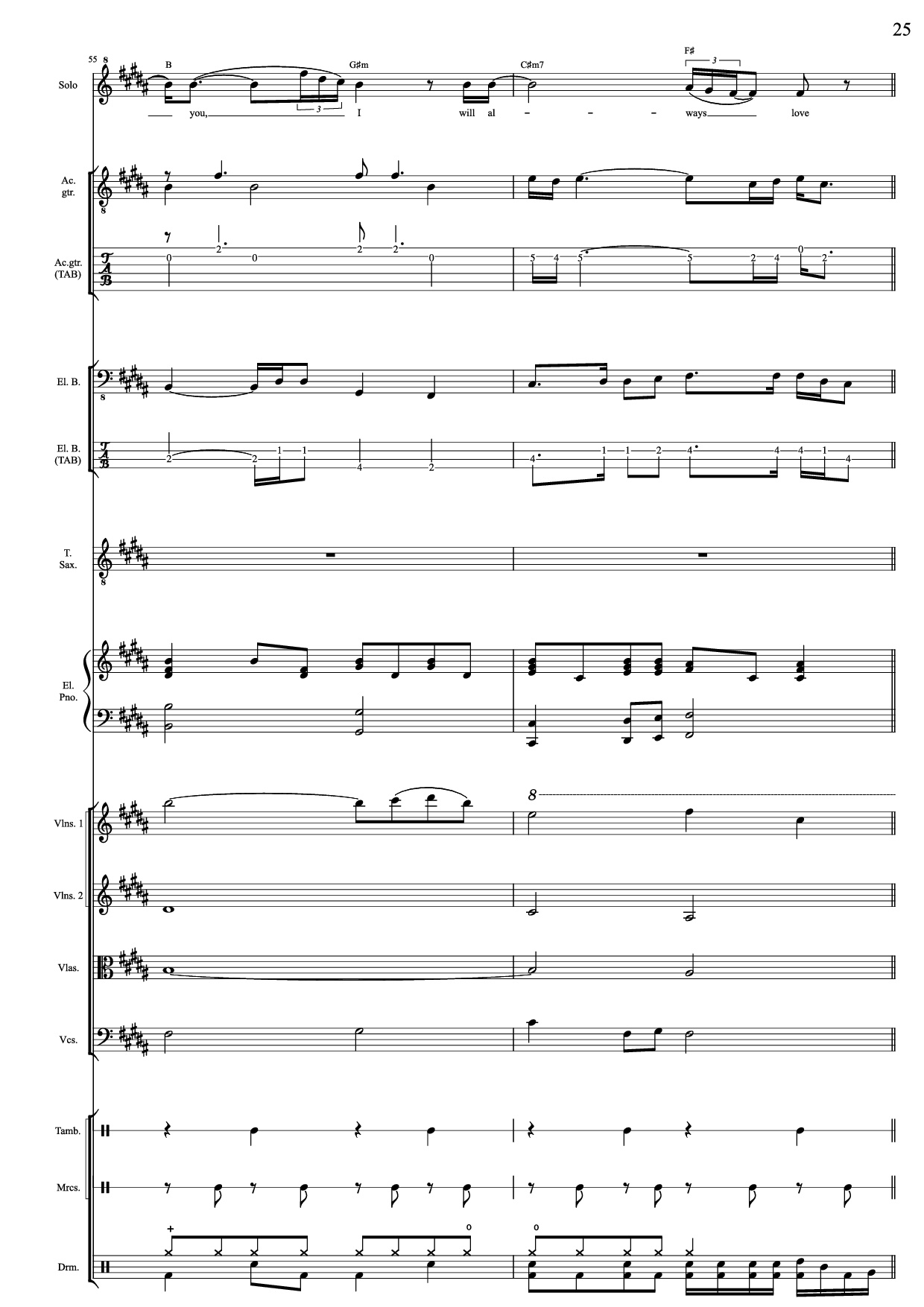 Page 25 of Sheet music PDF I Will Always Love You (Choral orchestral) - D. Parton