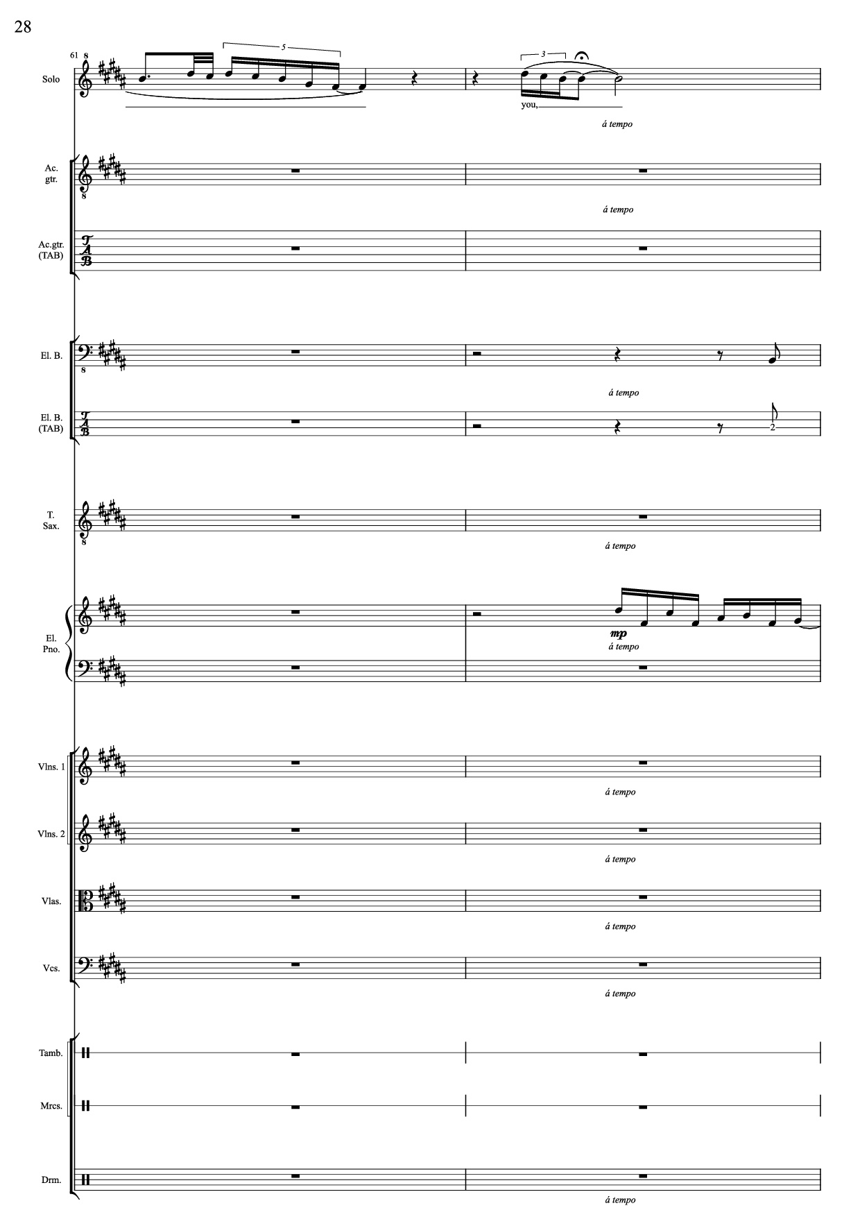 Page 28 of Sheet music PDF I Will Always Love You (Choral orchestral) - D. Parton