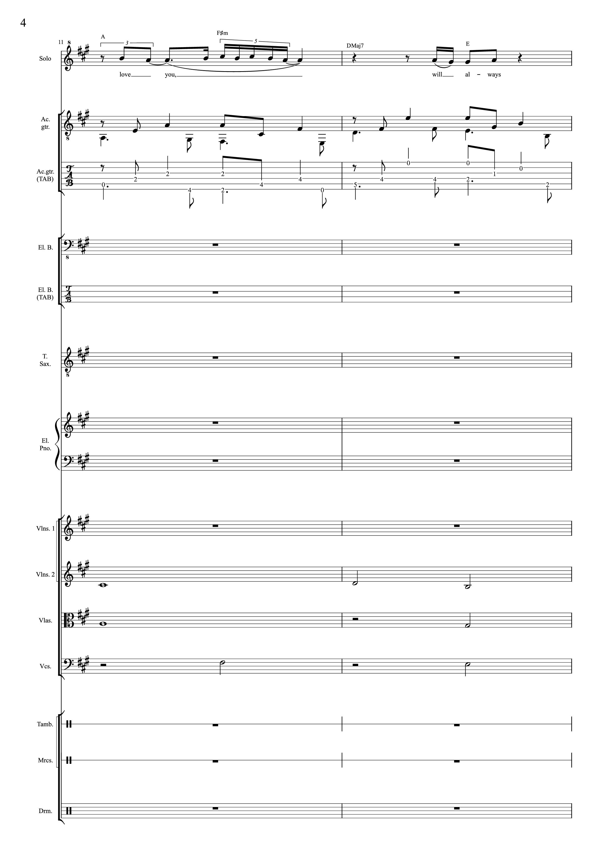 Page 4 of Sheet music PDF I Will Always Love You (Choral orchestral) - D. Parton