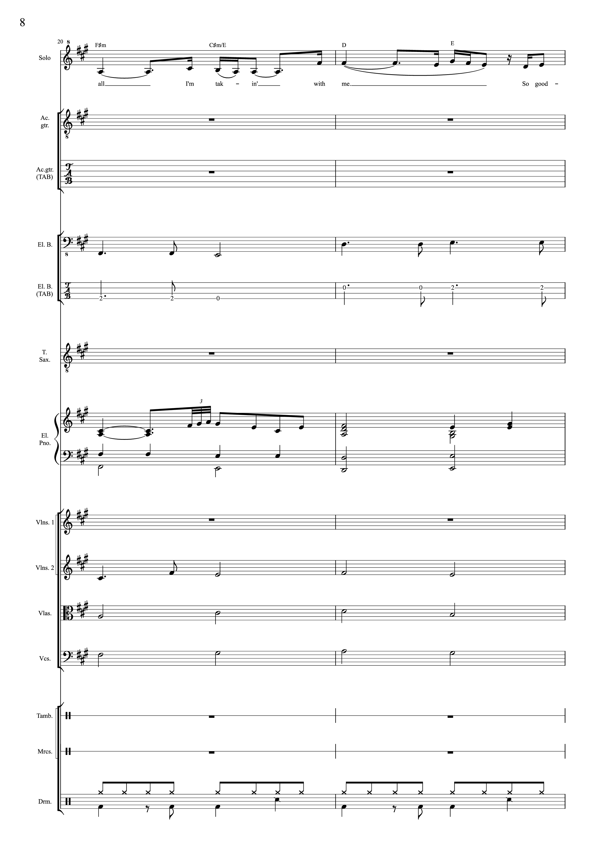Page 8 of Sheet music PDF I Will Always Love You (Choral orchestral) - D. Parton