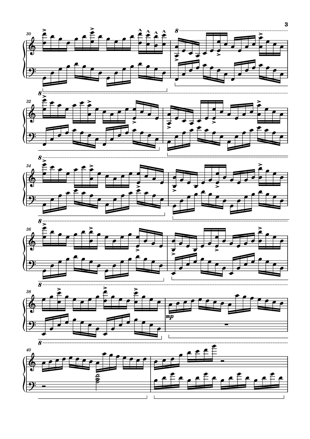 Page 3 of Sheet music PDF Piano The Interstellar Experience Piano - Tony Ann