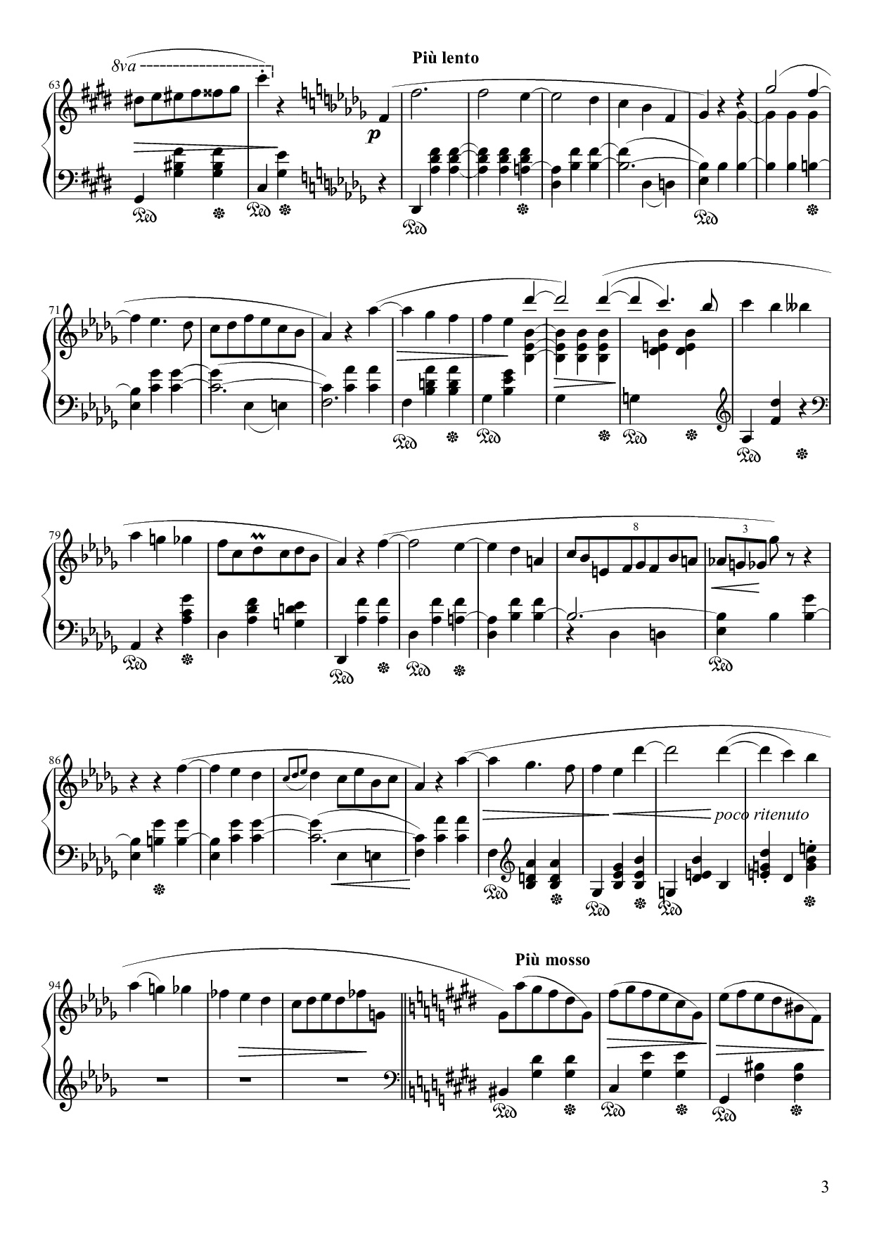 Page 3 of Sheet music PDF Piano Waltz in C♯ Minor Piano - Frédéric François Chopin