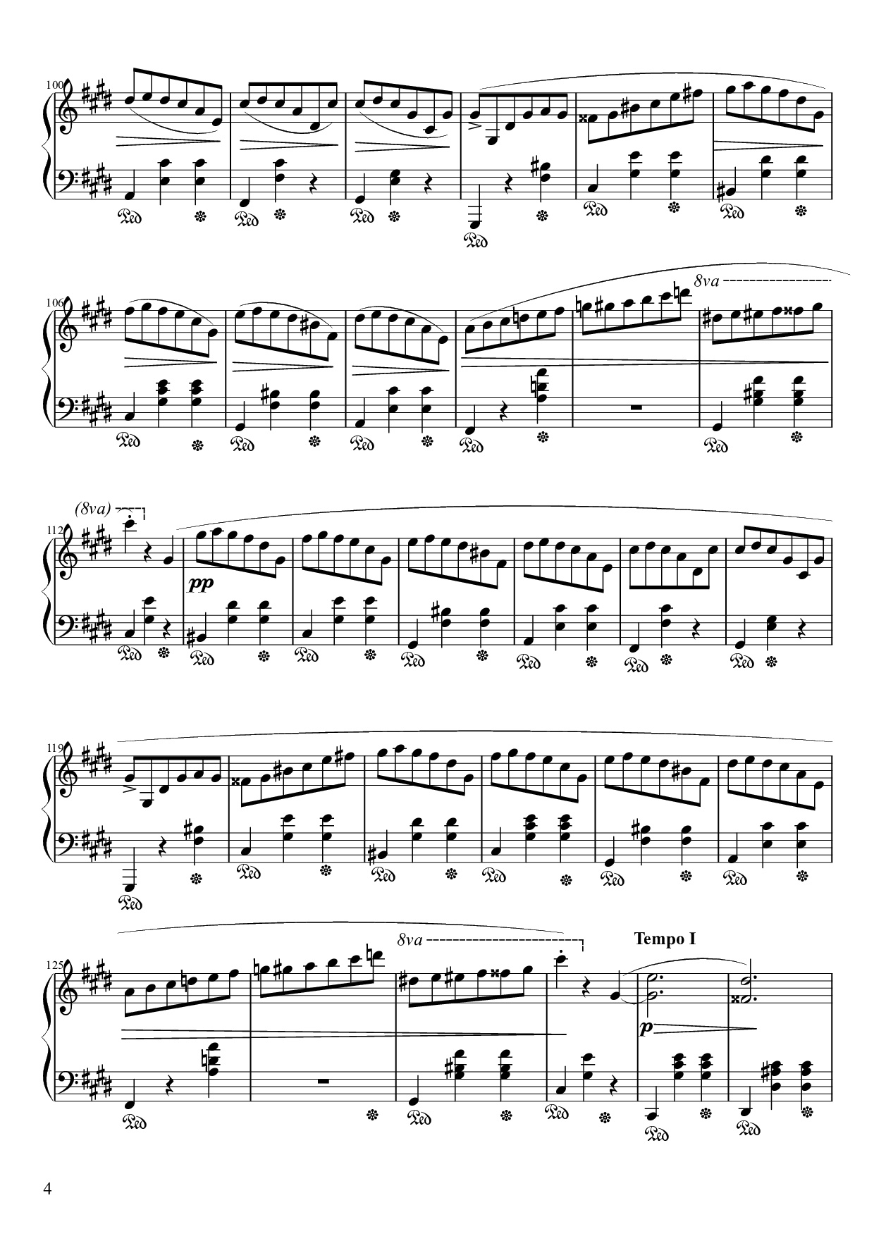 Page 4 of Sheet music PDF Piano Waltz in C♯ Minor Piano - Frédéric François Chopin