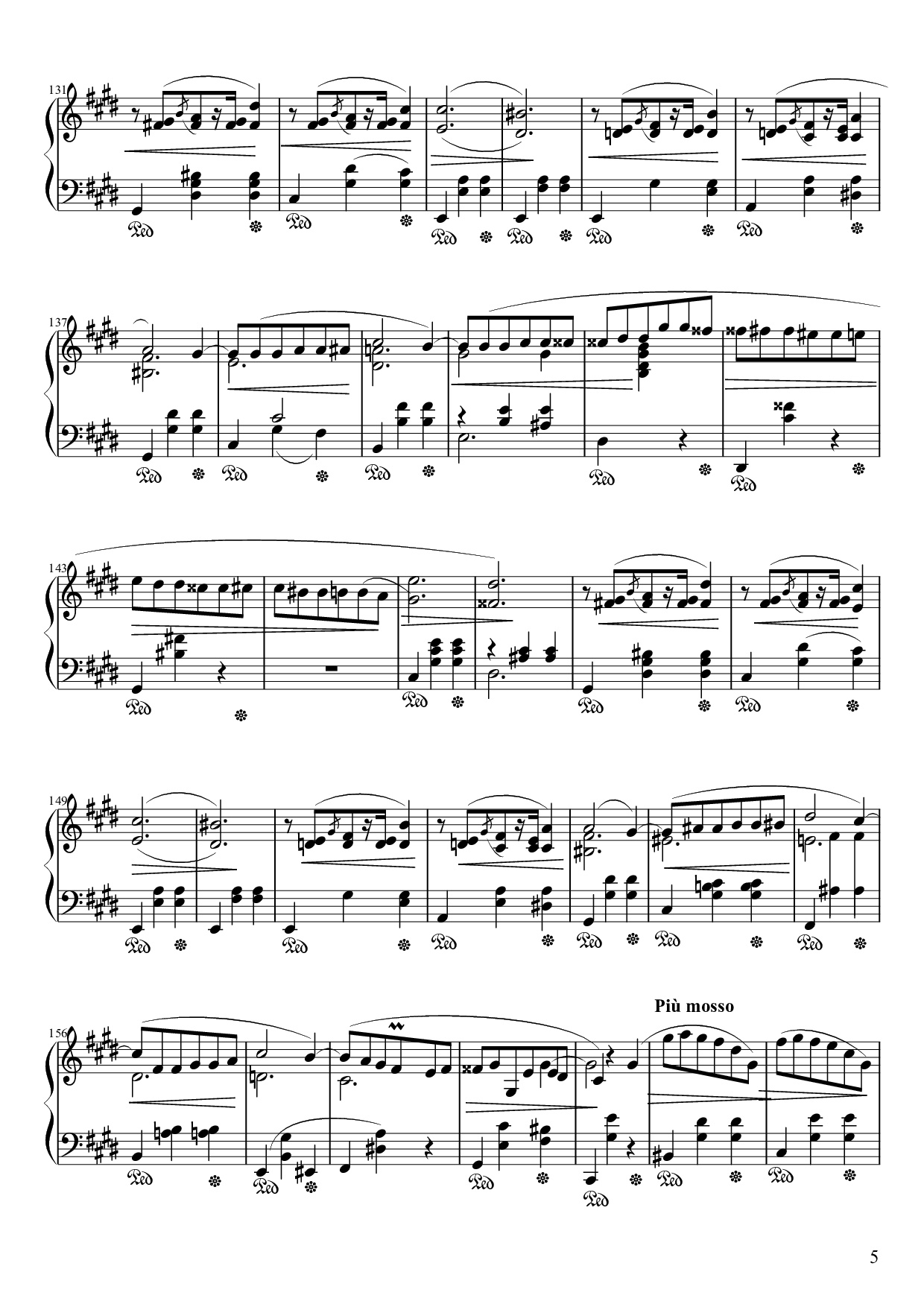 Page 5 of Sheet music PDF Piano Waltz in C♯ Minor Piano - Frédéric François Chopin