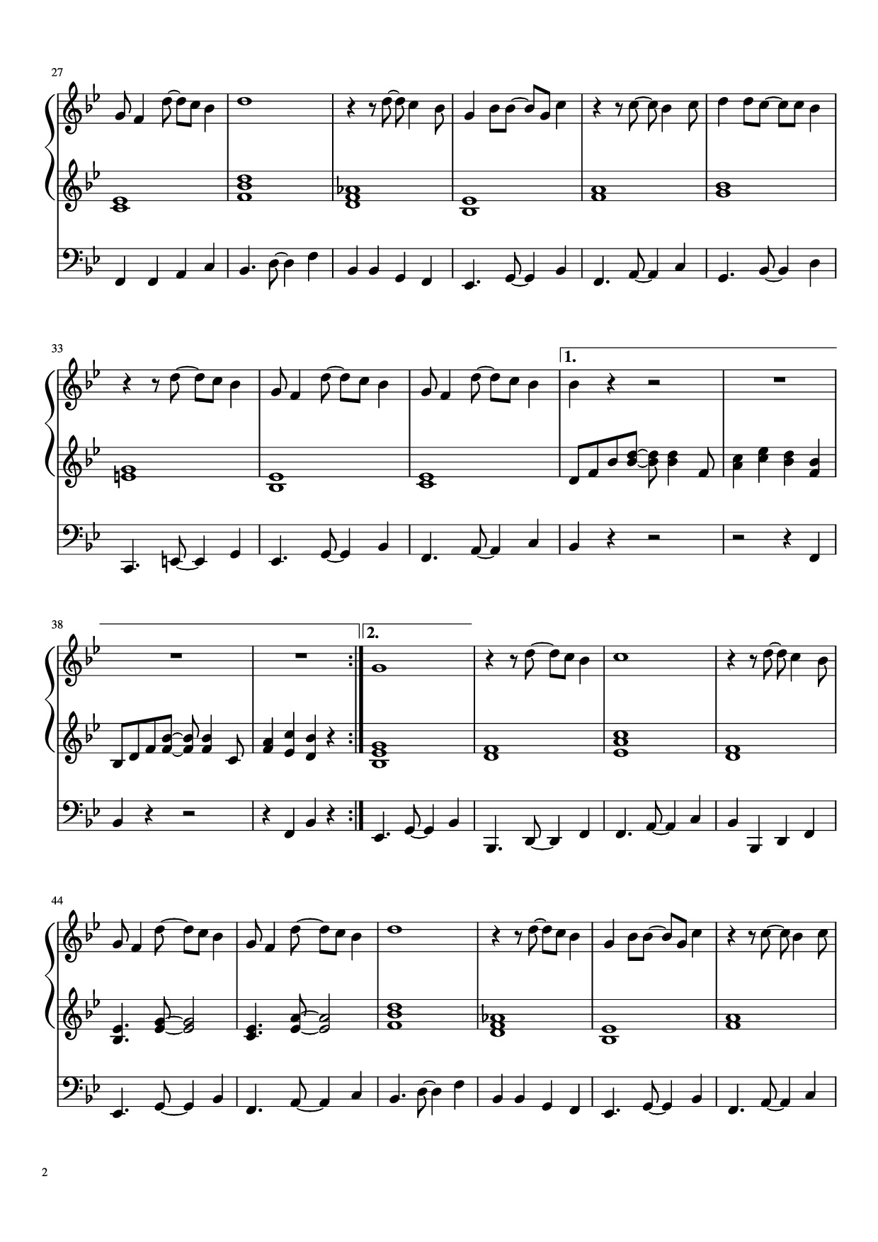 Page 2 of Sheet music PDF Piano Under the Sea Piano - Music by Alan Menken Lyrics by Howard Ashman