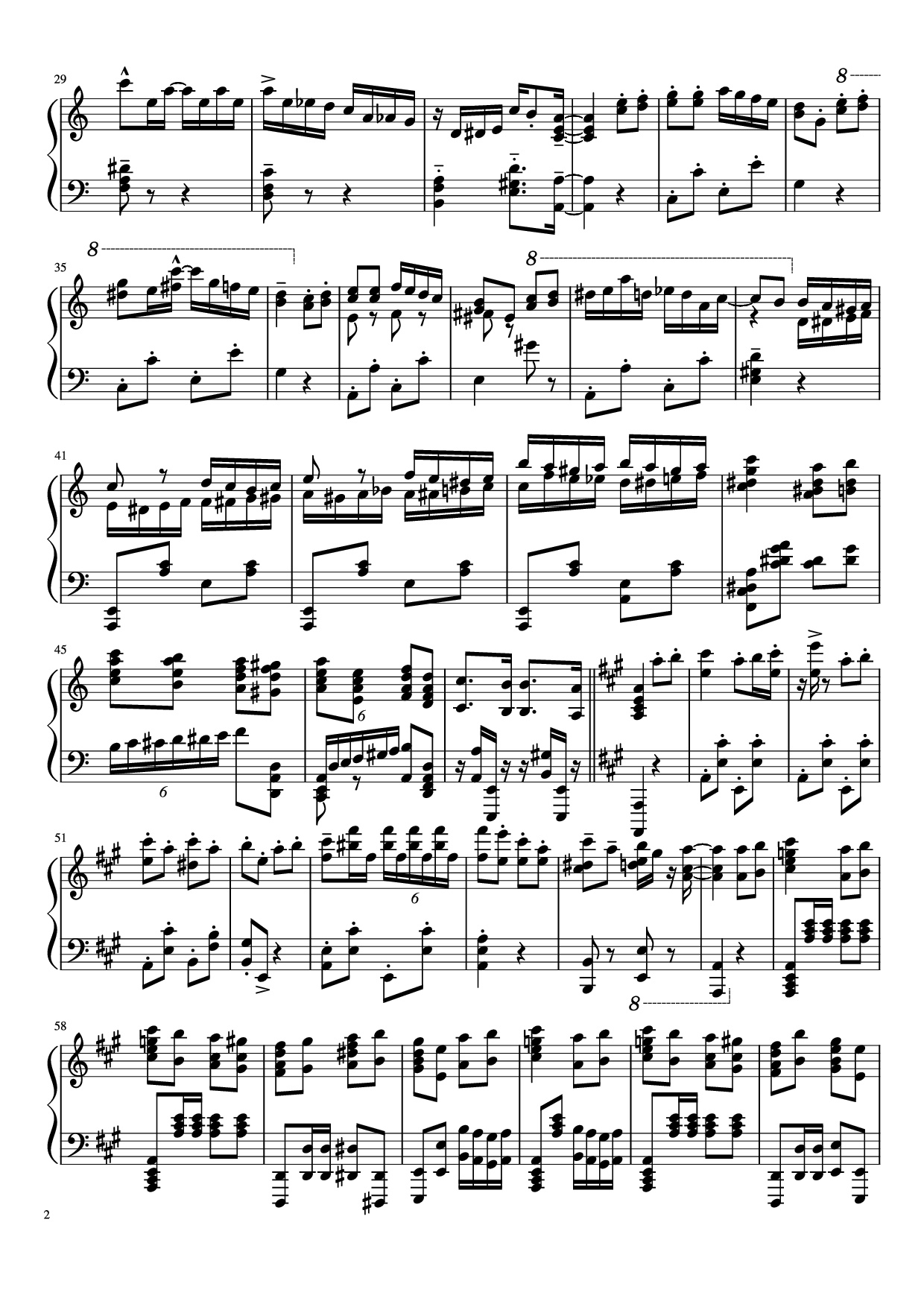 Page 2 of Sheet music PDF Piano Turkish March by Yuja Piano - Kyoko Akatsuka