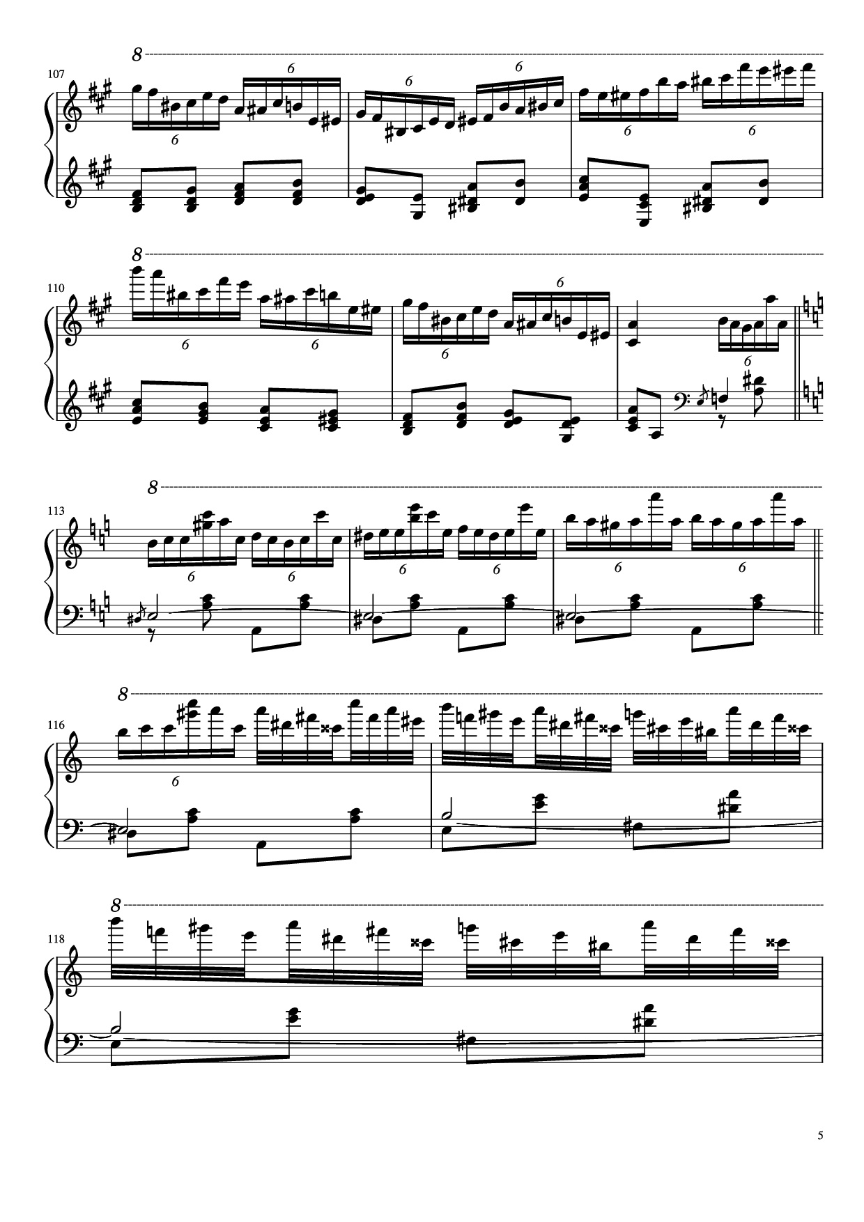 Page 5 of Sheet music PDF Piano Turkish March by Yuja Piano - Kyoko Akatsuka