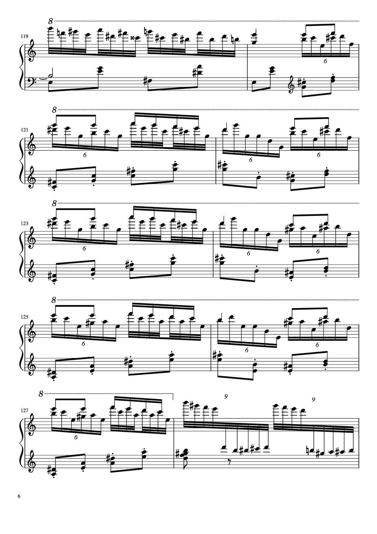 Page 6 of Sheet music PDF Piano Turkish March by Yuja Piano - Kyoko Akatsuka