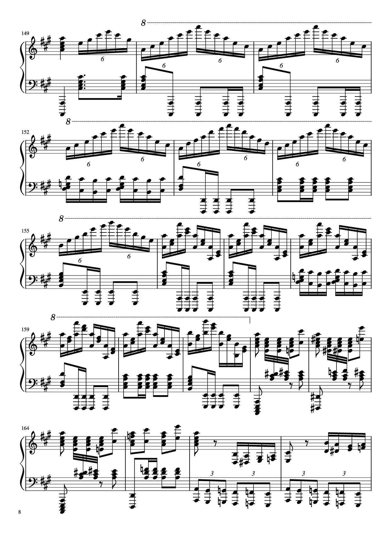 Page 8 of Sheet music PDF Piano Turkish March by Yuja Piano - Kyoko Akatsuka