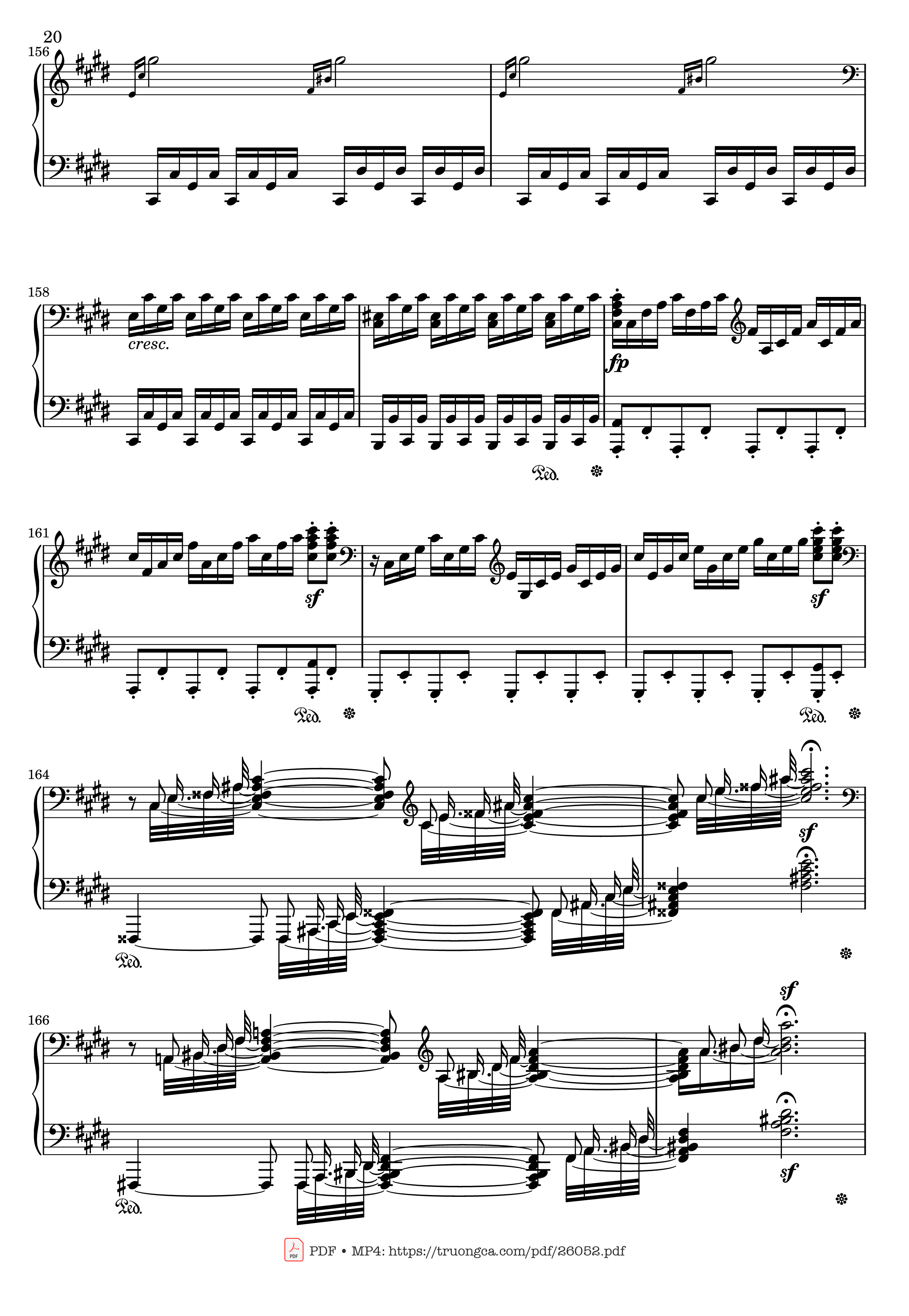 Page 20 of Sheet music PDF Sonata No. 14, Moonlight 1st Movement (With Fingering) - Ludwig van Beethoven