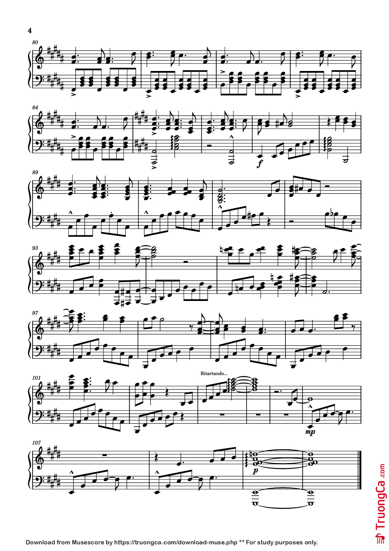 Page 4 of Sheet music PDF Piano Never Meant to Know Piano - Tally Hall