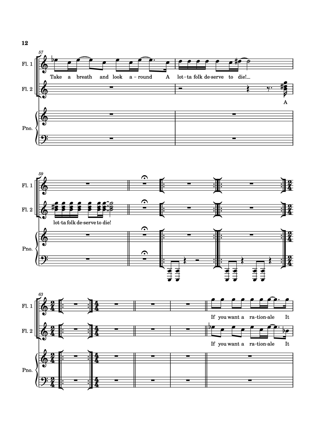 Page 12 of Sheet music PDF Piano SUDDEN CHANGES Piano - Music by Alan Menken