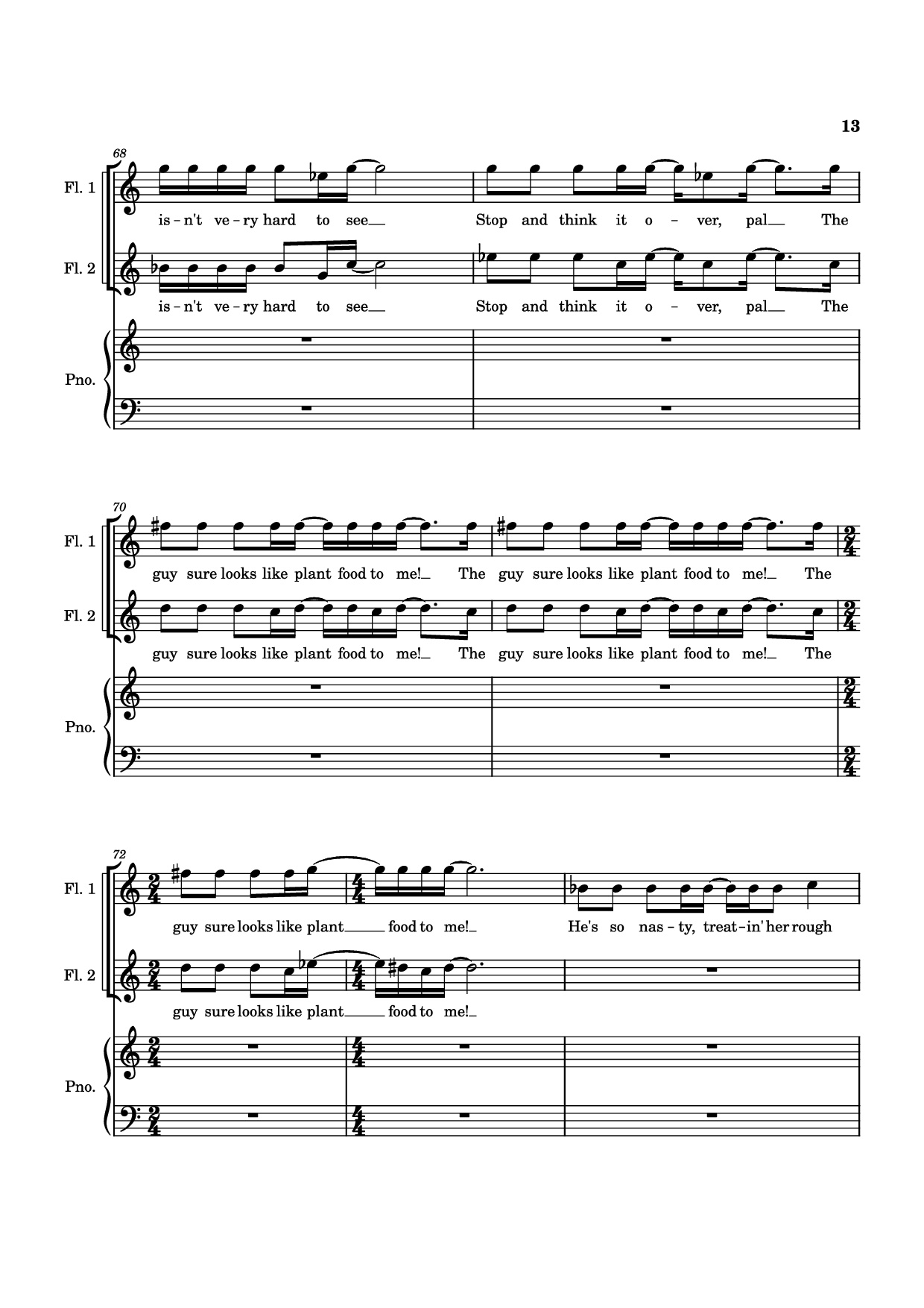 Page 13 of Sheet music PDF Piano SUDDEN CHANGES Piano - Music by Alan Menken